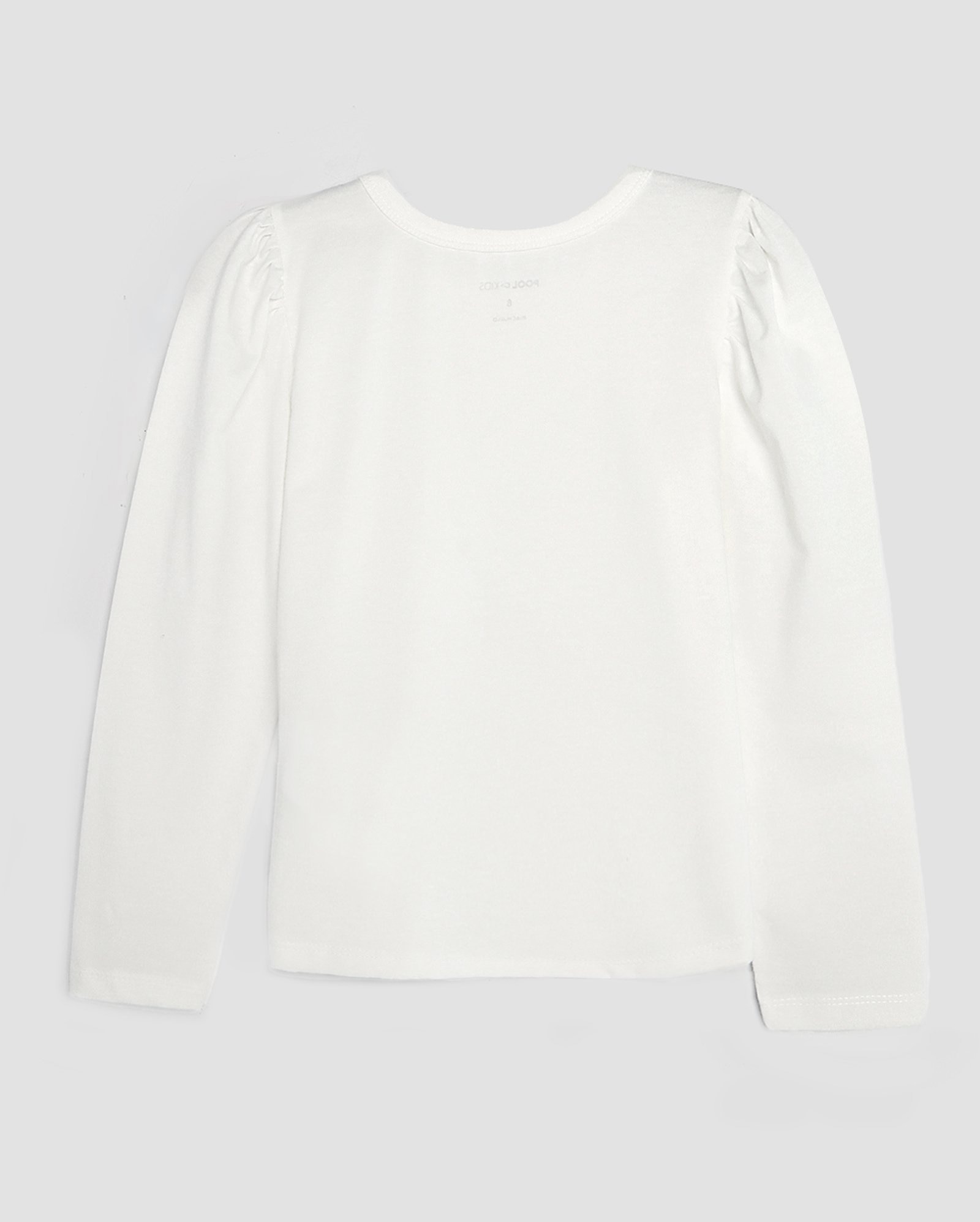 Blusa infantil manga longa bufante Beatriz 4-10A - Branco | Pool Kids