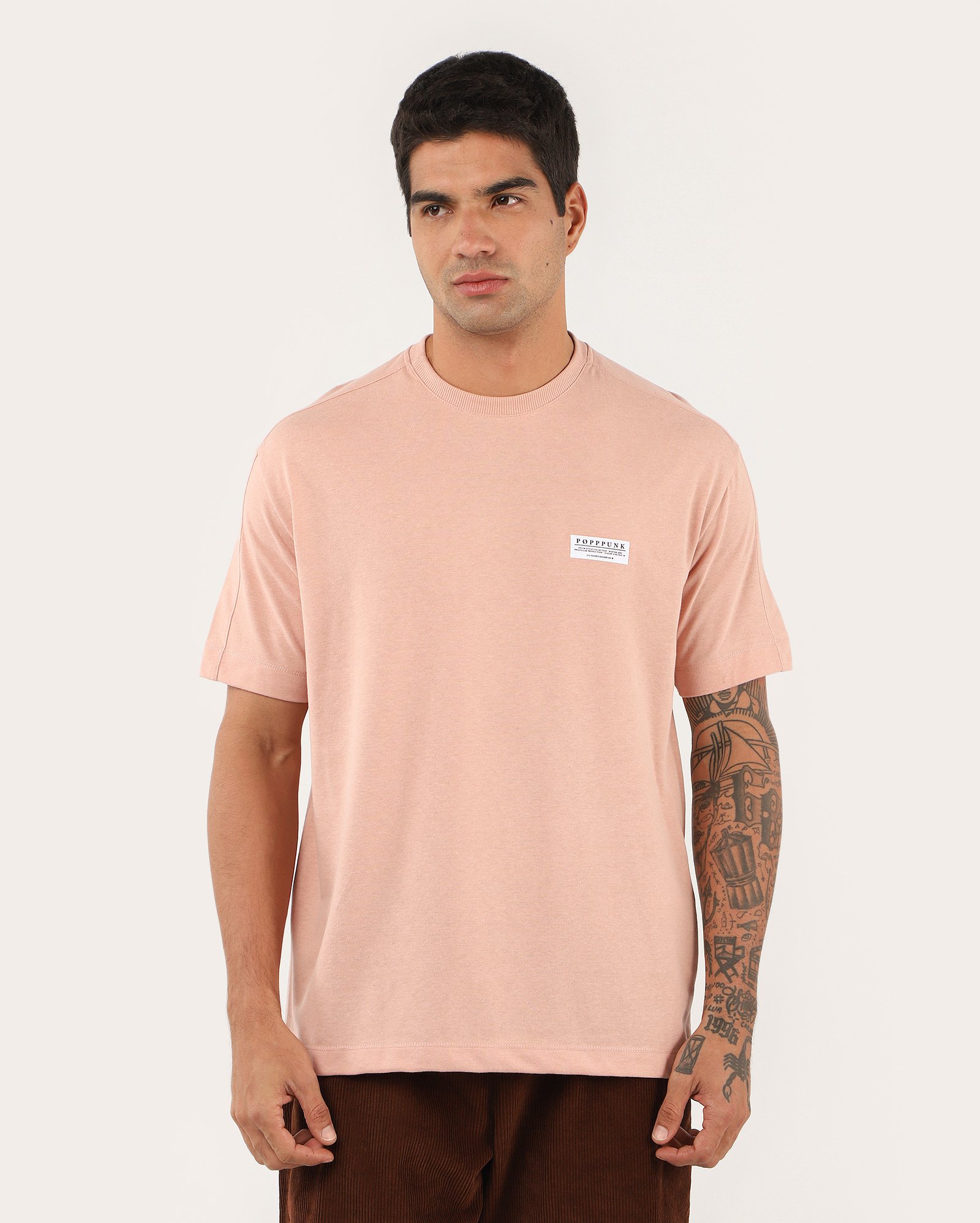 Camiseta masculina relaxed raglan popppunk rosa | Pool