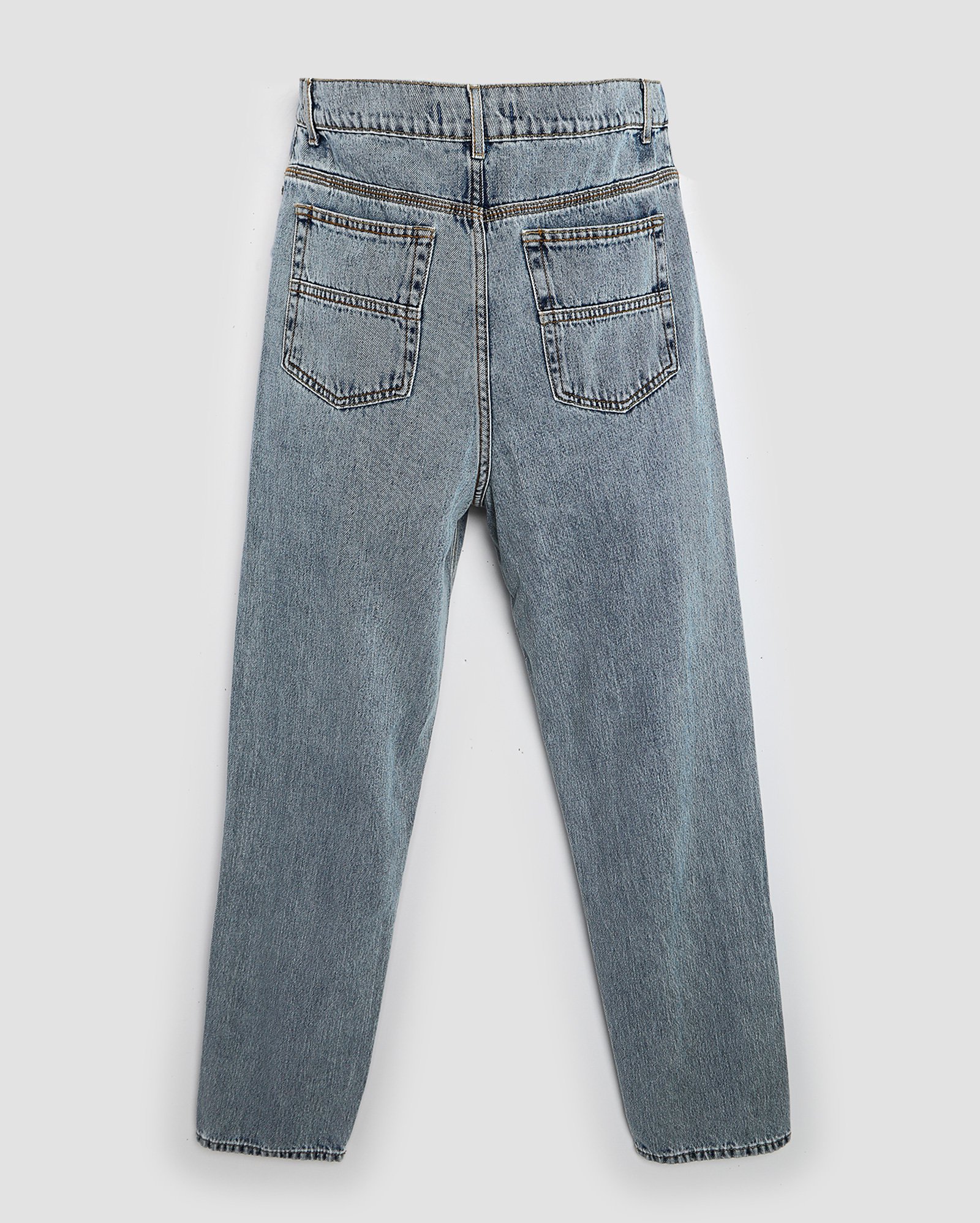 Calça jeans juvenil loose estonada denim médio - Jeans Claro | Pool