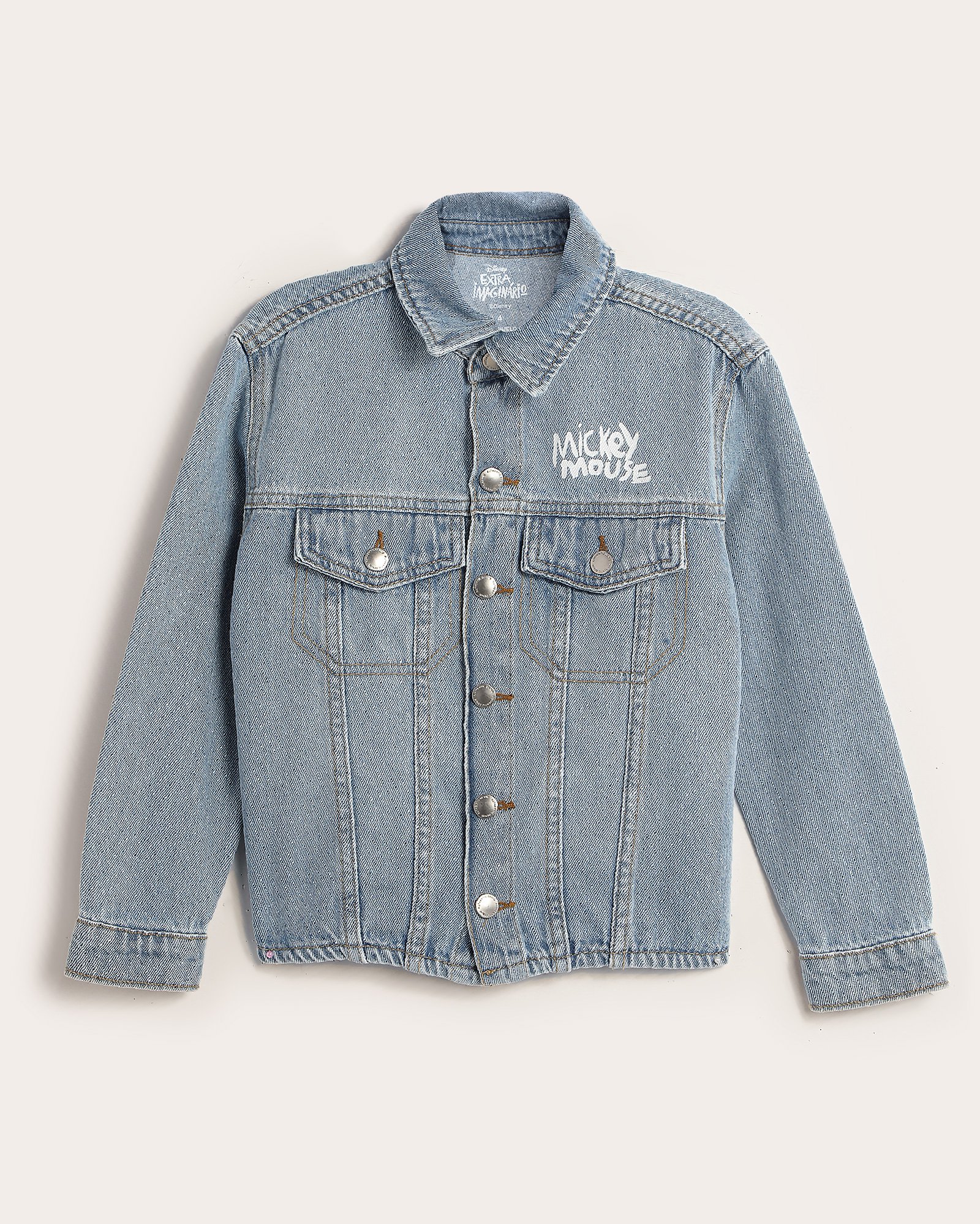 Jaqueta jeans infantil oversized Extraimaginário 2-10A denim claro | Disney