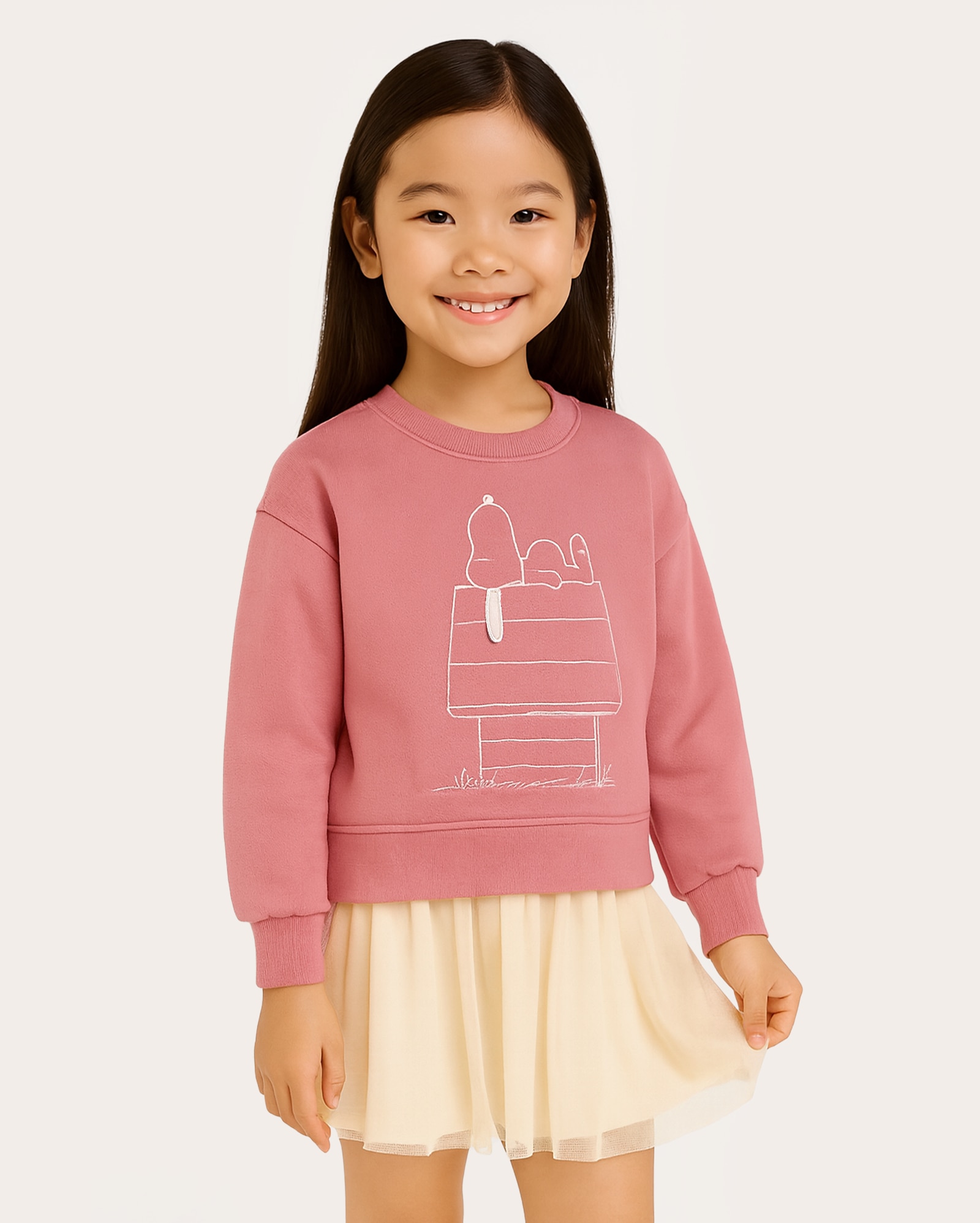 Vestido moletom infantil manga longa Snoopy 1-4A multicor | Peanuts