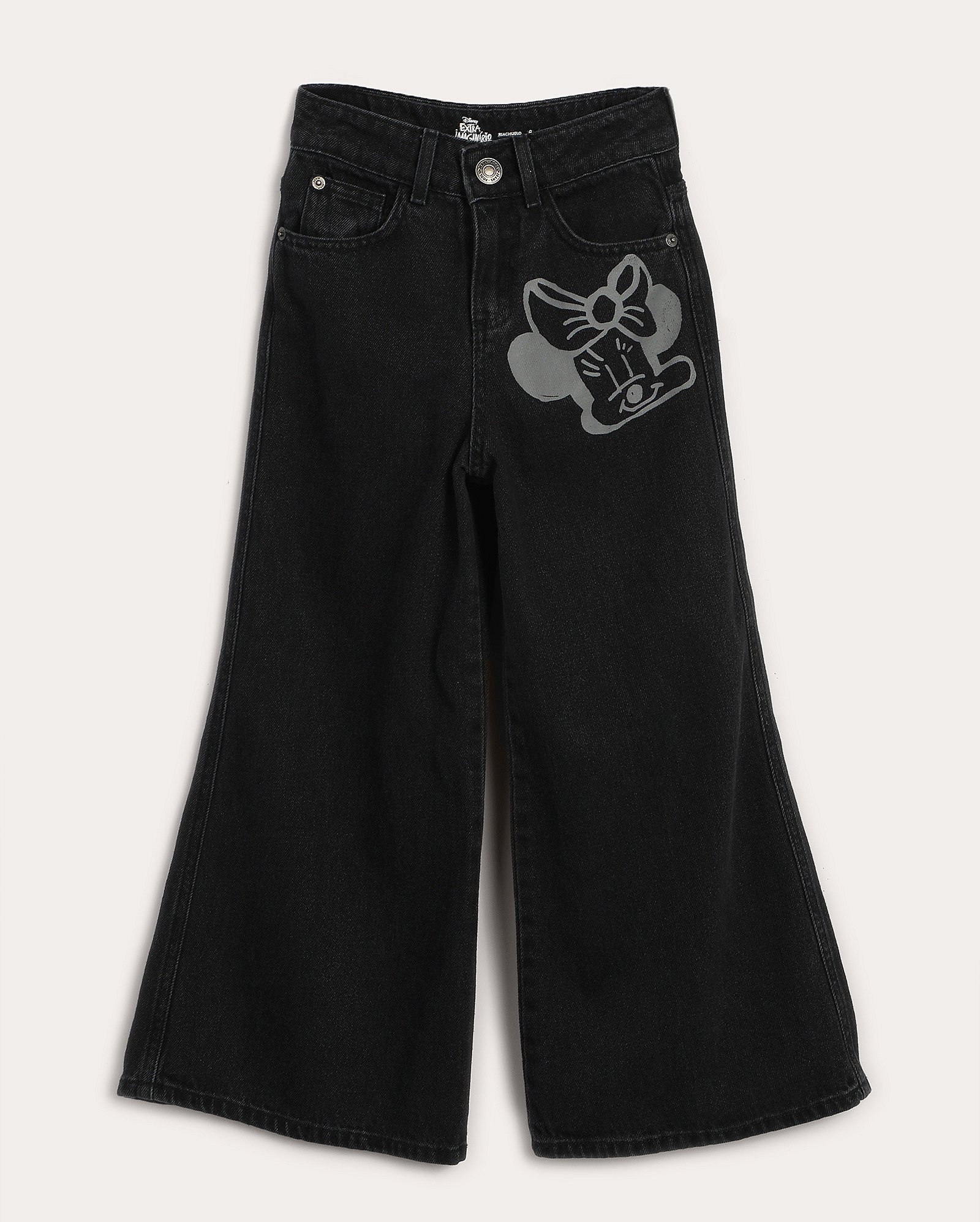 Calça black jeans infantojuvenil wide leg Extraimaginário Minnie 6-14A | Disney