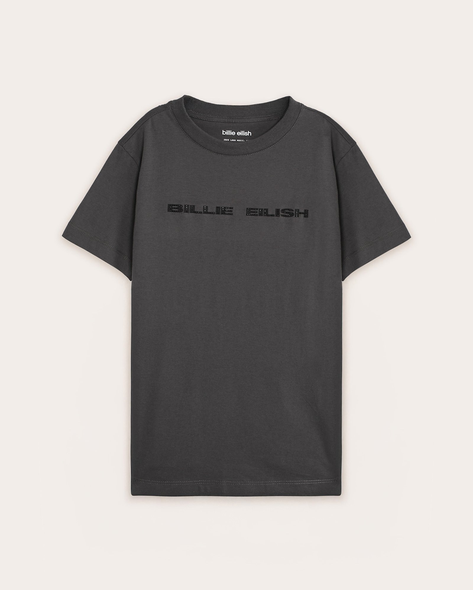 Camiseta juvenil alongada hit me hard and soft cinza | Billie Eilish