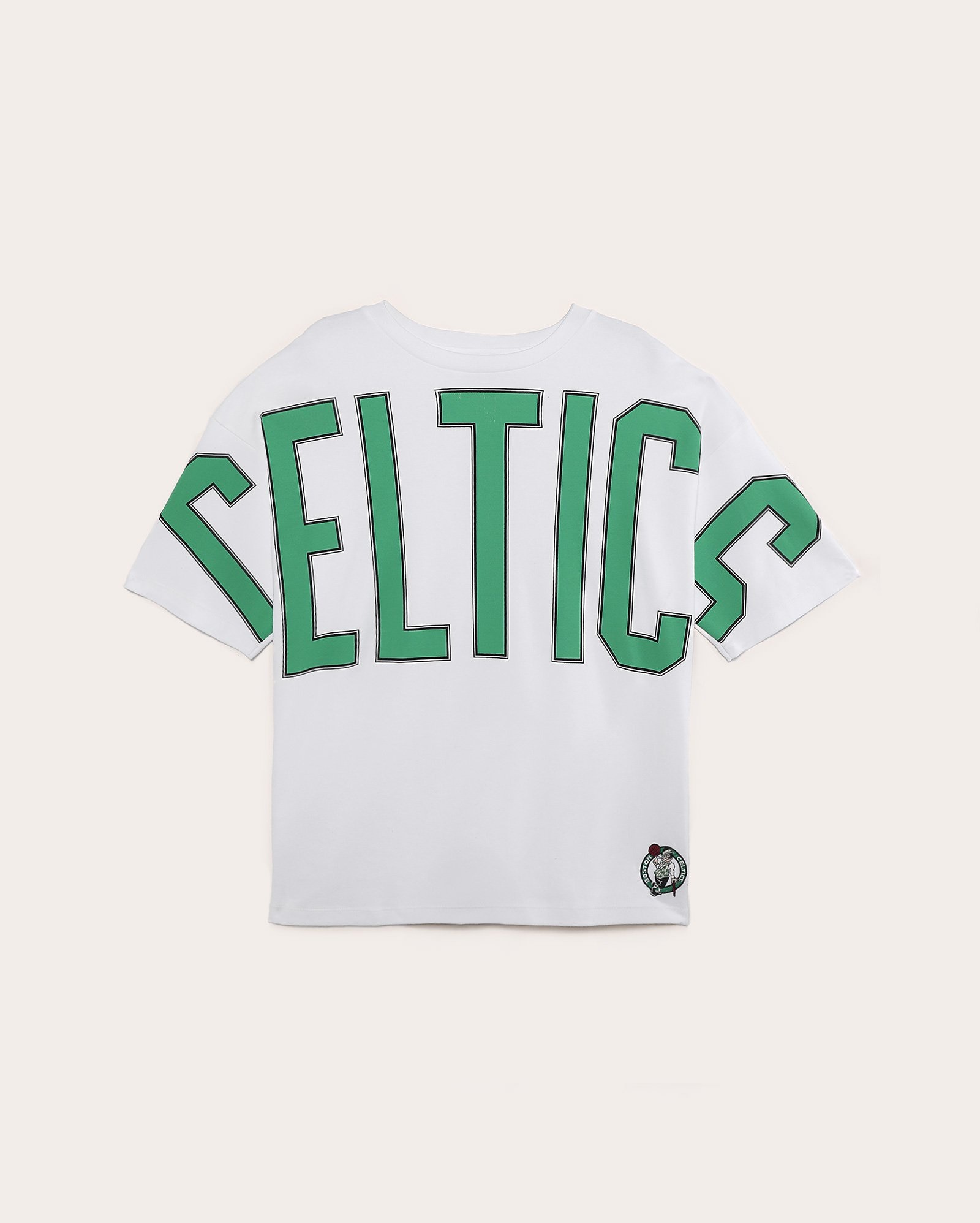 Camiseta juvenil overseized Boston Celtics branca | NBA