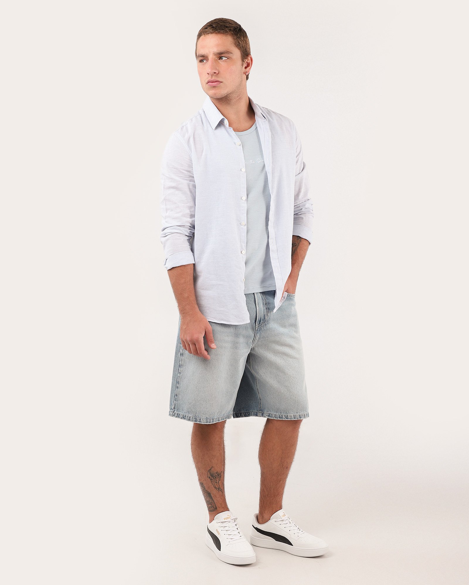 Regata masculina regular texturizada follow the sun azul | Pool