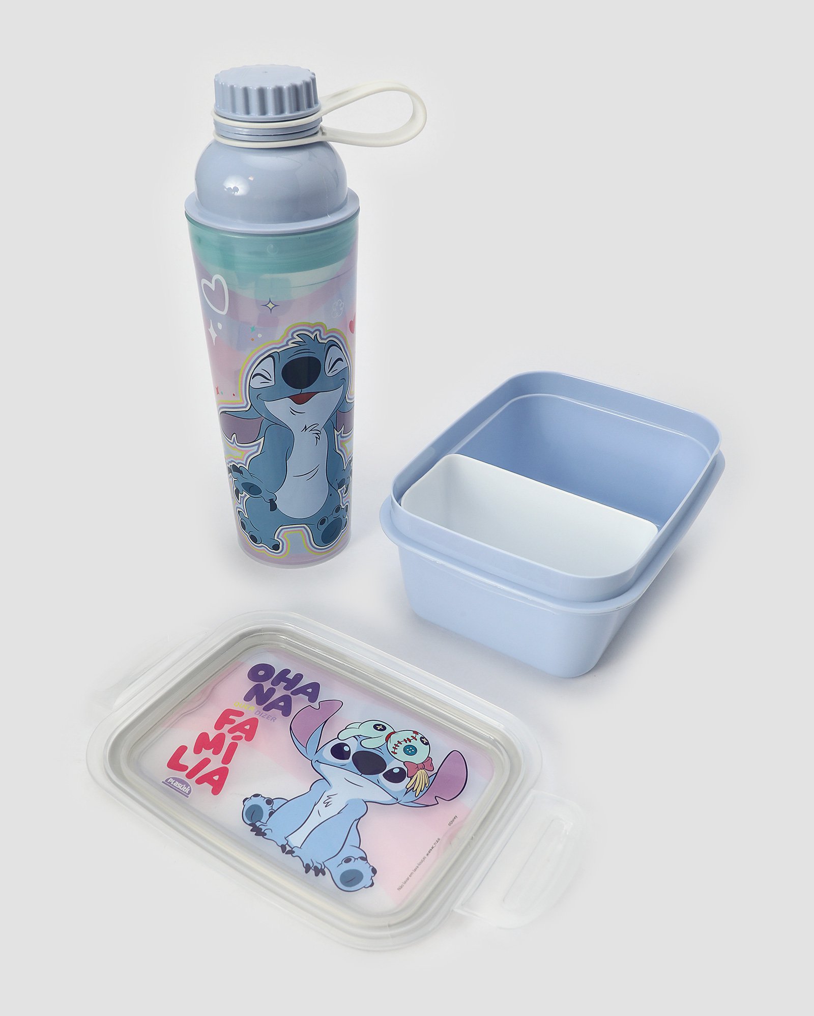 Kit garrafa e marmita Disney Stitch azul | Casa Riachuelo