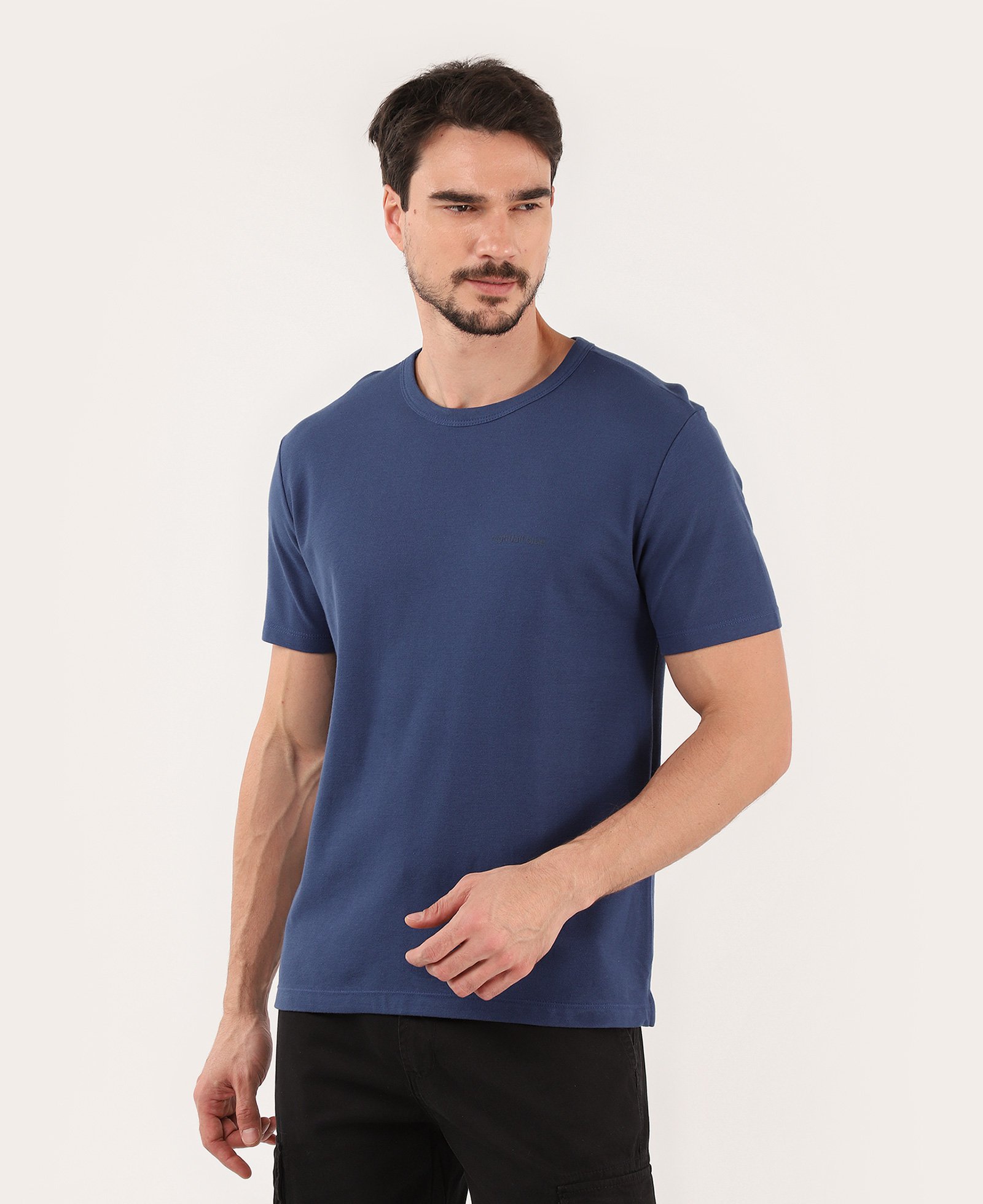 Camiseta masculina regular piquet nightfall blue azul | Original by Riachuelo