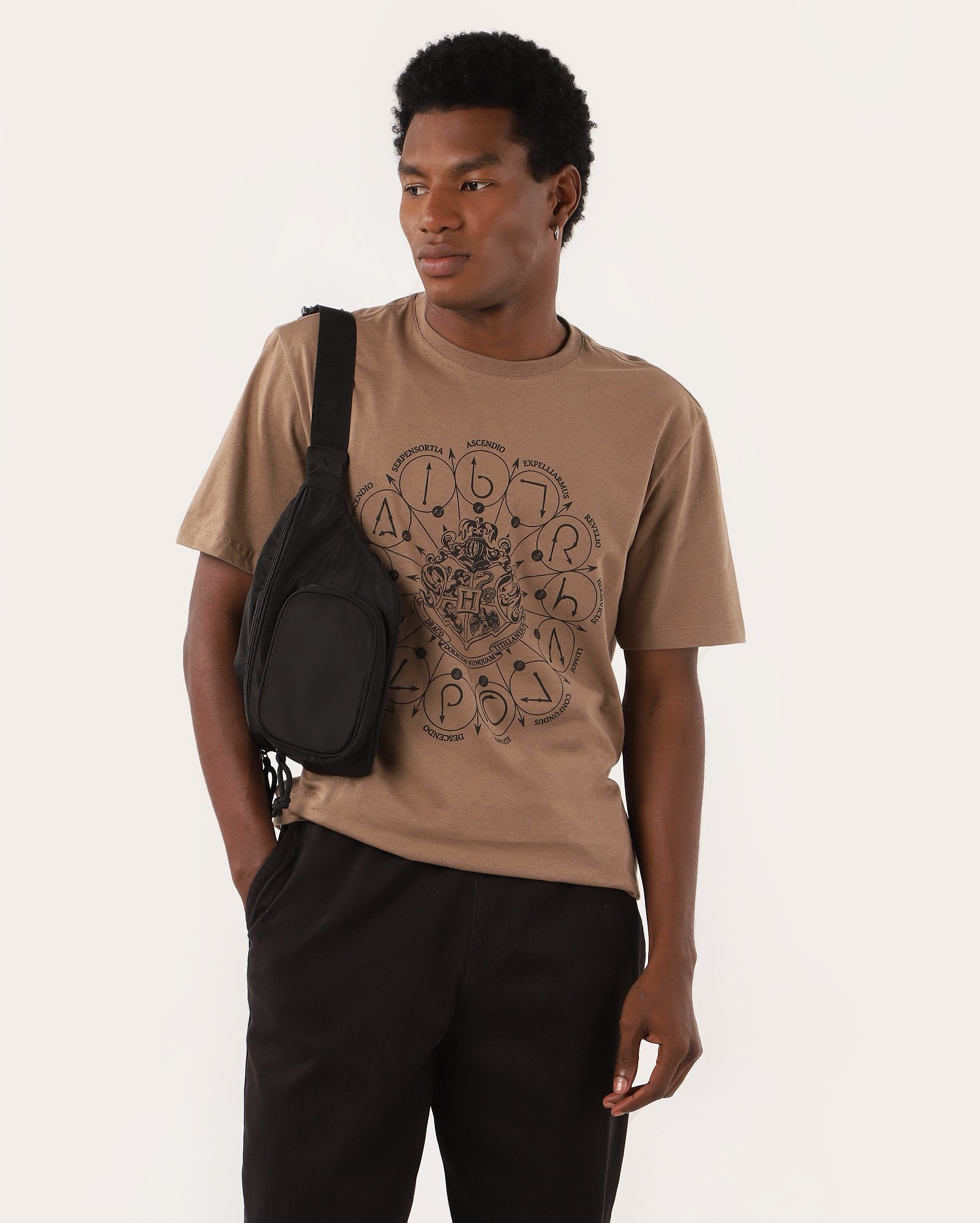 Camiseta masculina regular Harry Potter marrom | Warner Bros. — foto 5