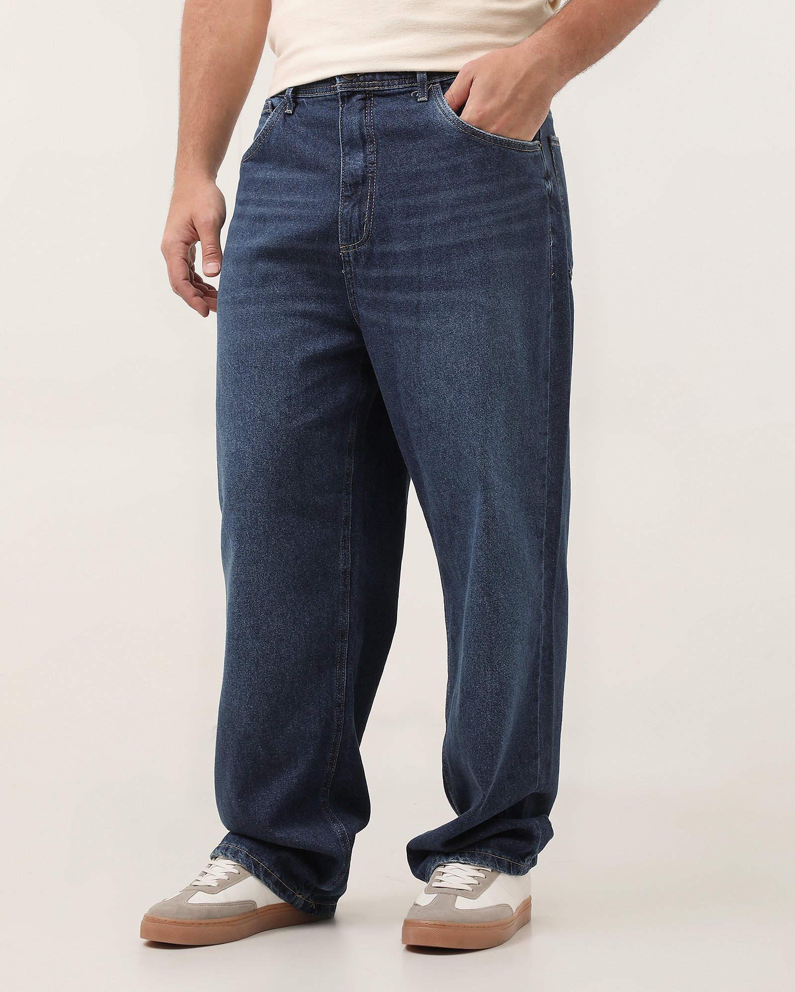 Calça jeans masculina wide leg - Jeans Escuro | Pool Jeans
