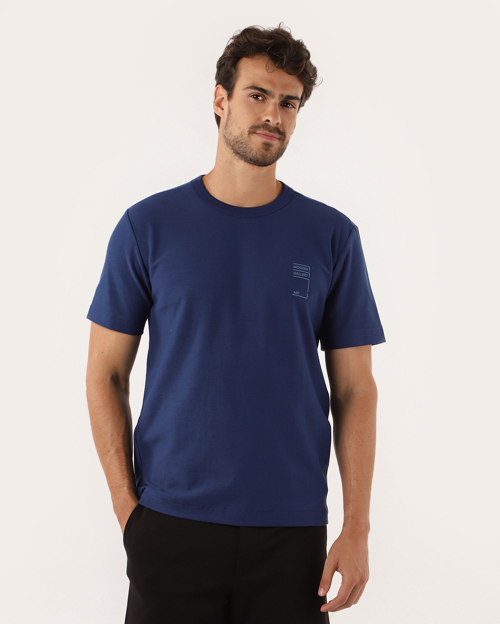 Camiseta masculina regular modern gallery azul | Original by Riachuelo
