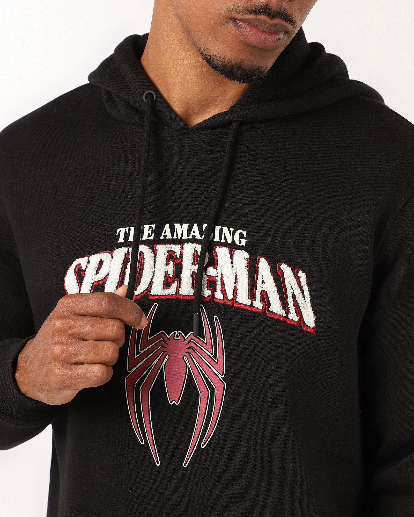 Blusa de moletom masculina Spider-Man felpa preta | FANLAB — foto 3