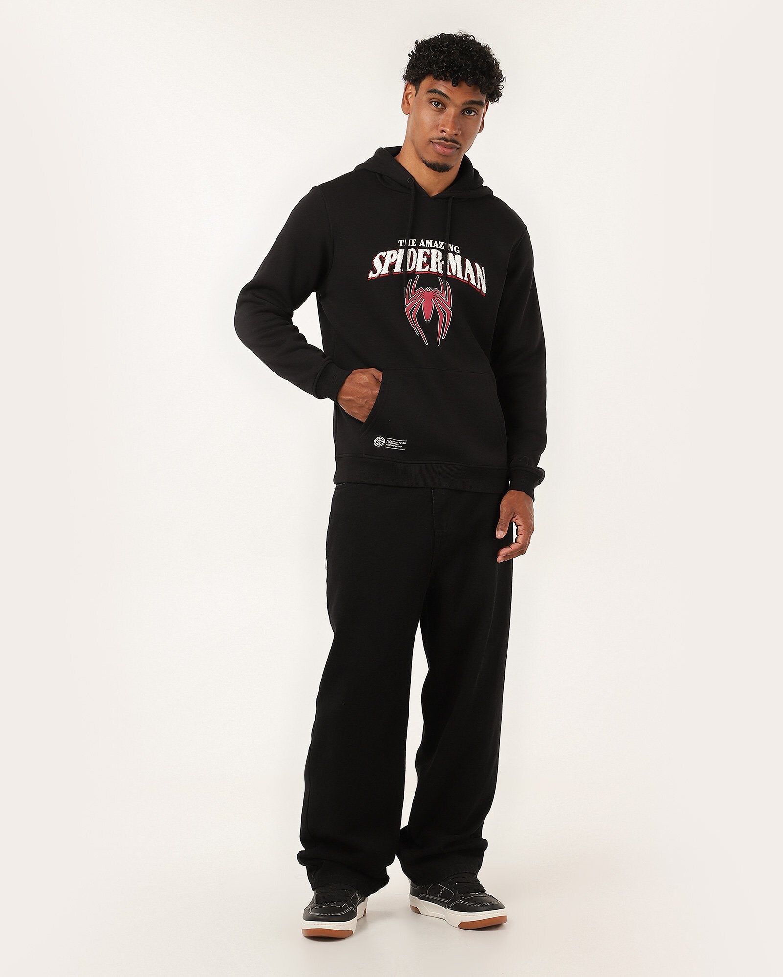 Blusa de moletom masculina Spider-Man felpa preta | FANLAB — foto 2