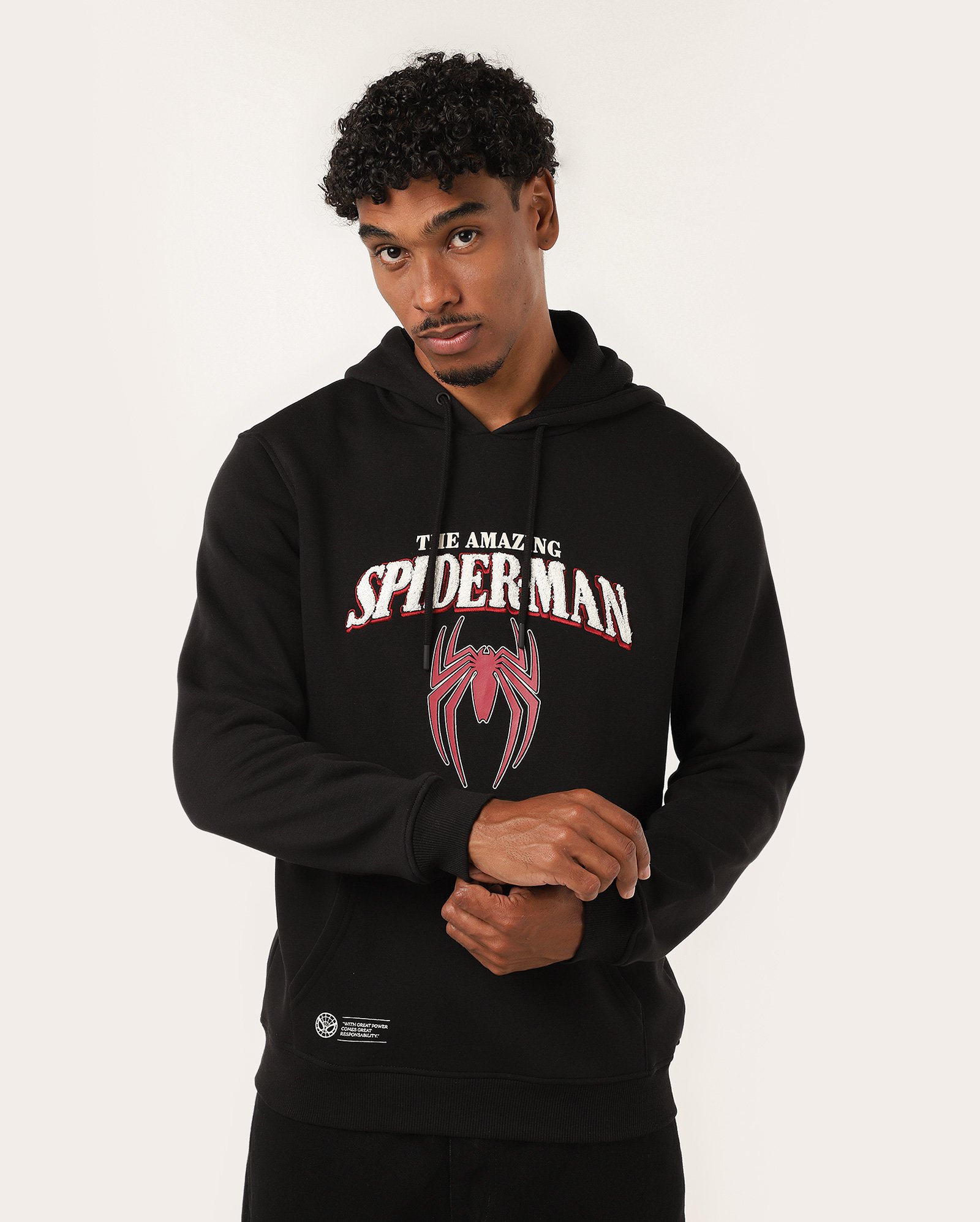 Blusa de moletom masculina Spider-Man felpa preta | FANLAB