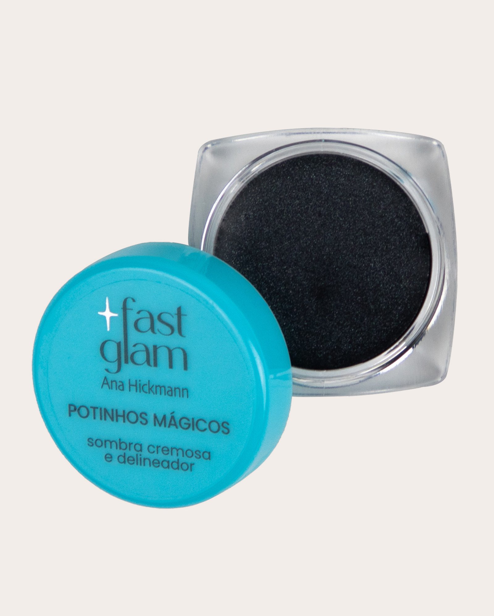 Sombra delineadora Fast Glam Potinhos Mágicos cor cinza escuro 2,8g | Ana Hickmann