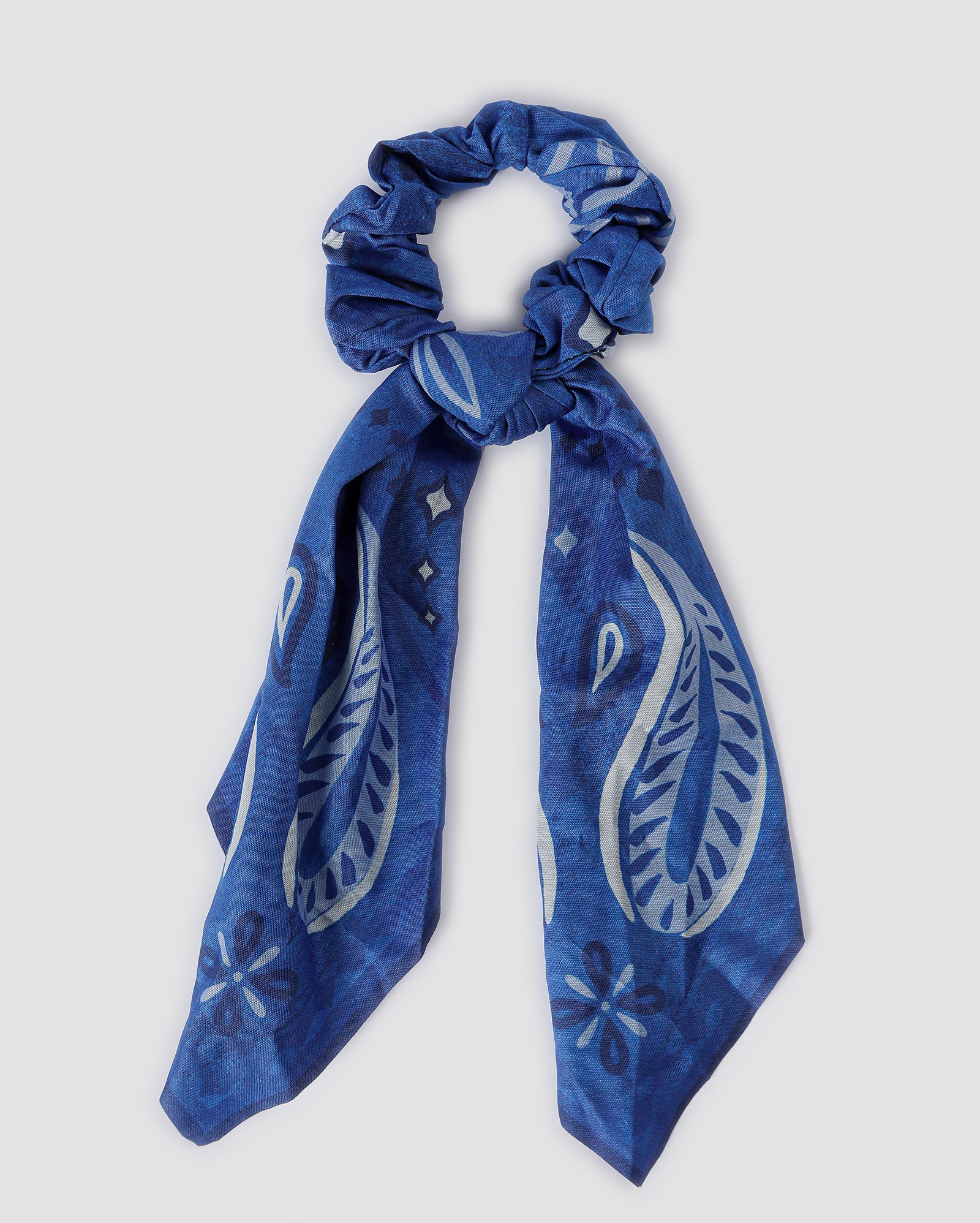 Elástico de cabelo scrunchie bandana azul | Accessori by Riachuelo