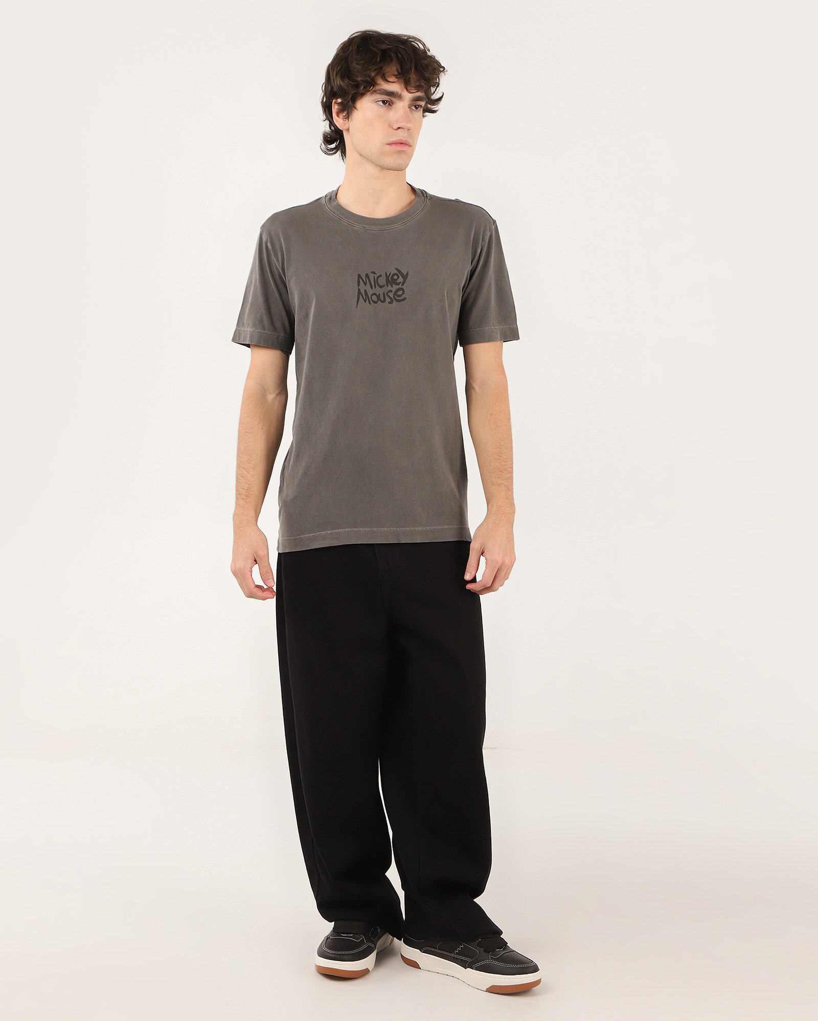 Camiseta masculina regular Mickey Extraimaginário cinza | Disney