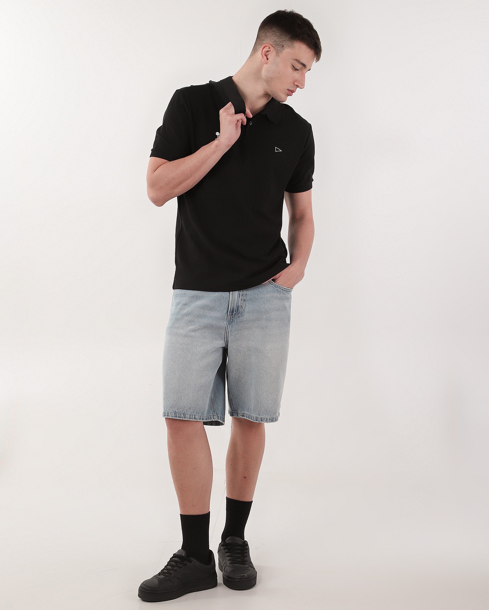 Camisa polo masculina piquet Mickey Extraimaginário - Preto | Disney