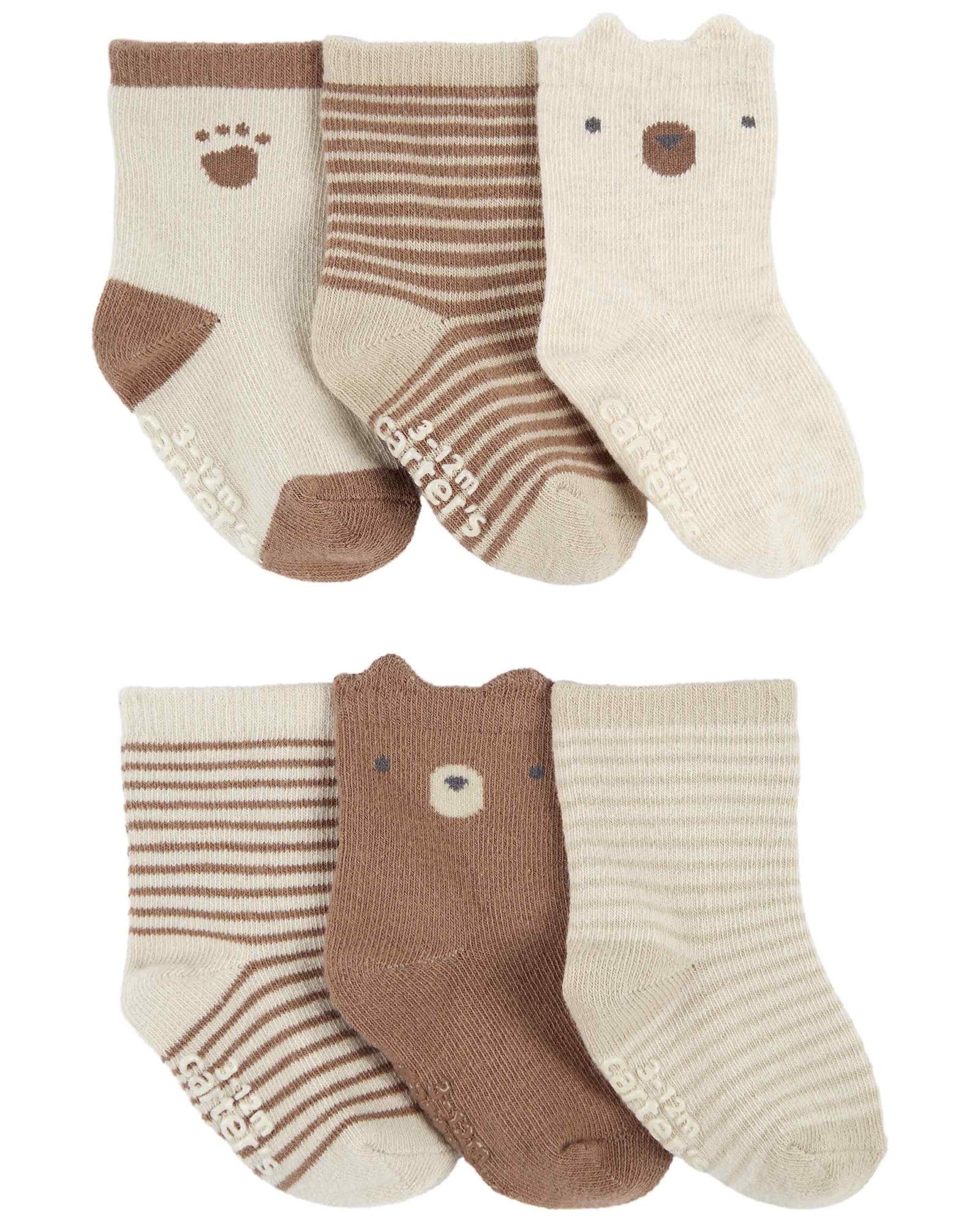 Kit meia bebê 6 pares listrada bichinhos multicor | Carter's | Carter's ...
