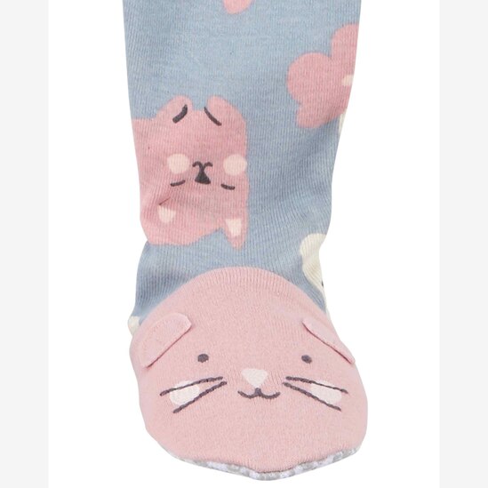 Macacão pijama bebê pézinhos gatinhos azul | Carter's