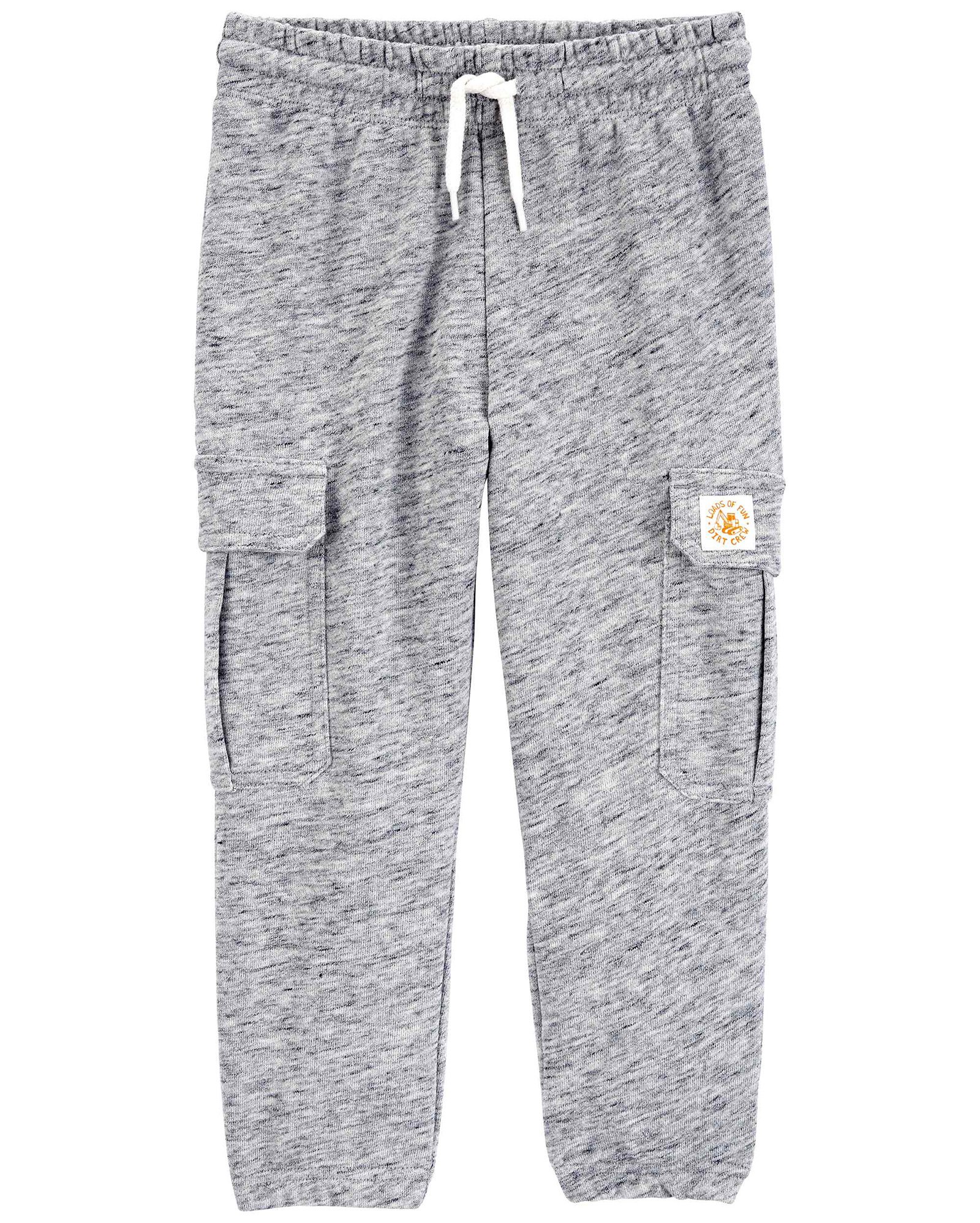 Calça de moletom infantil bolsos cargo cinza | Carter's