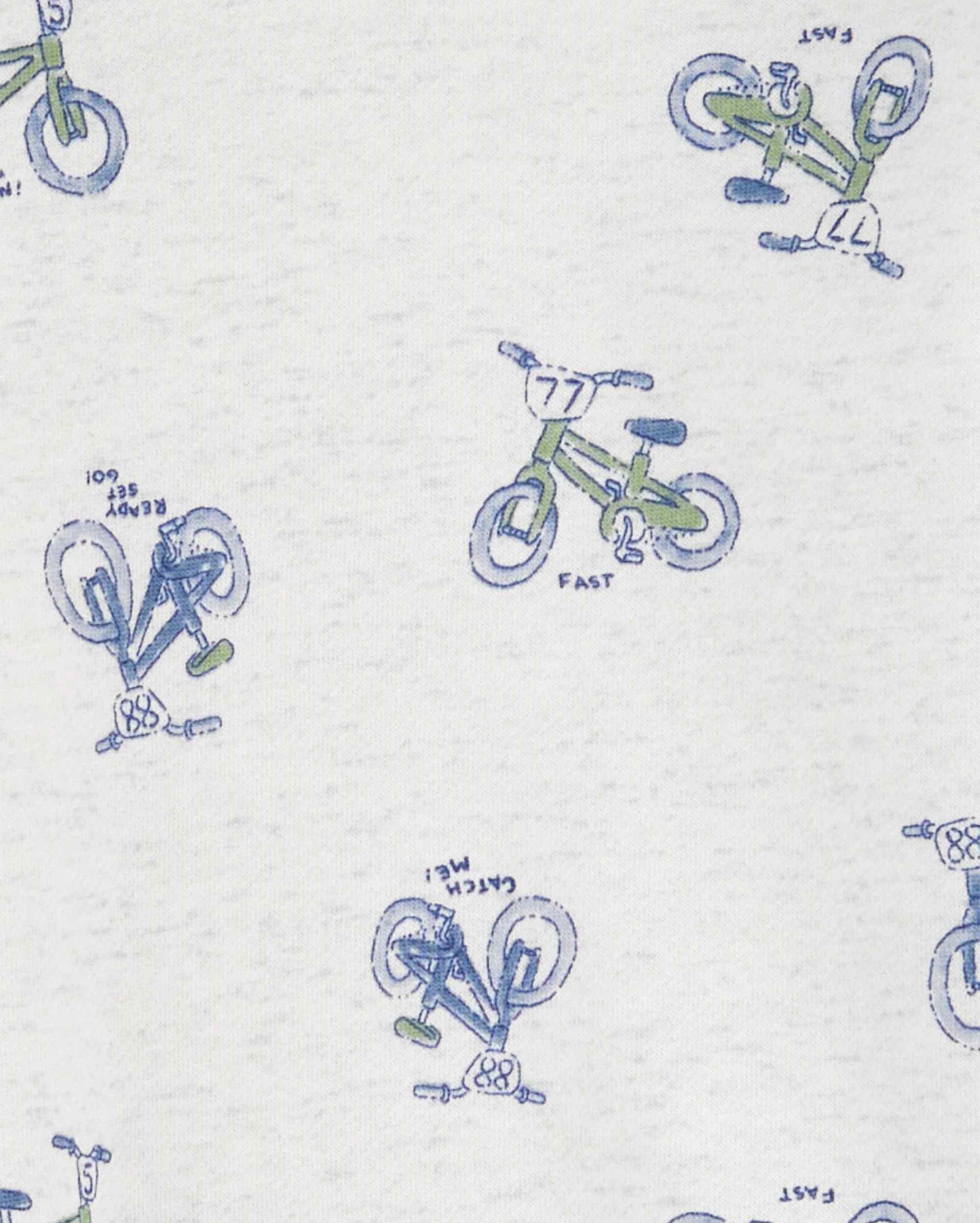 Conjunto longo de moletom infantil 2 peças capuz bicicleta branco | Carter's