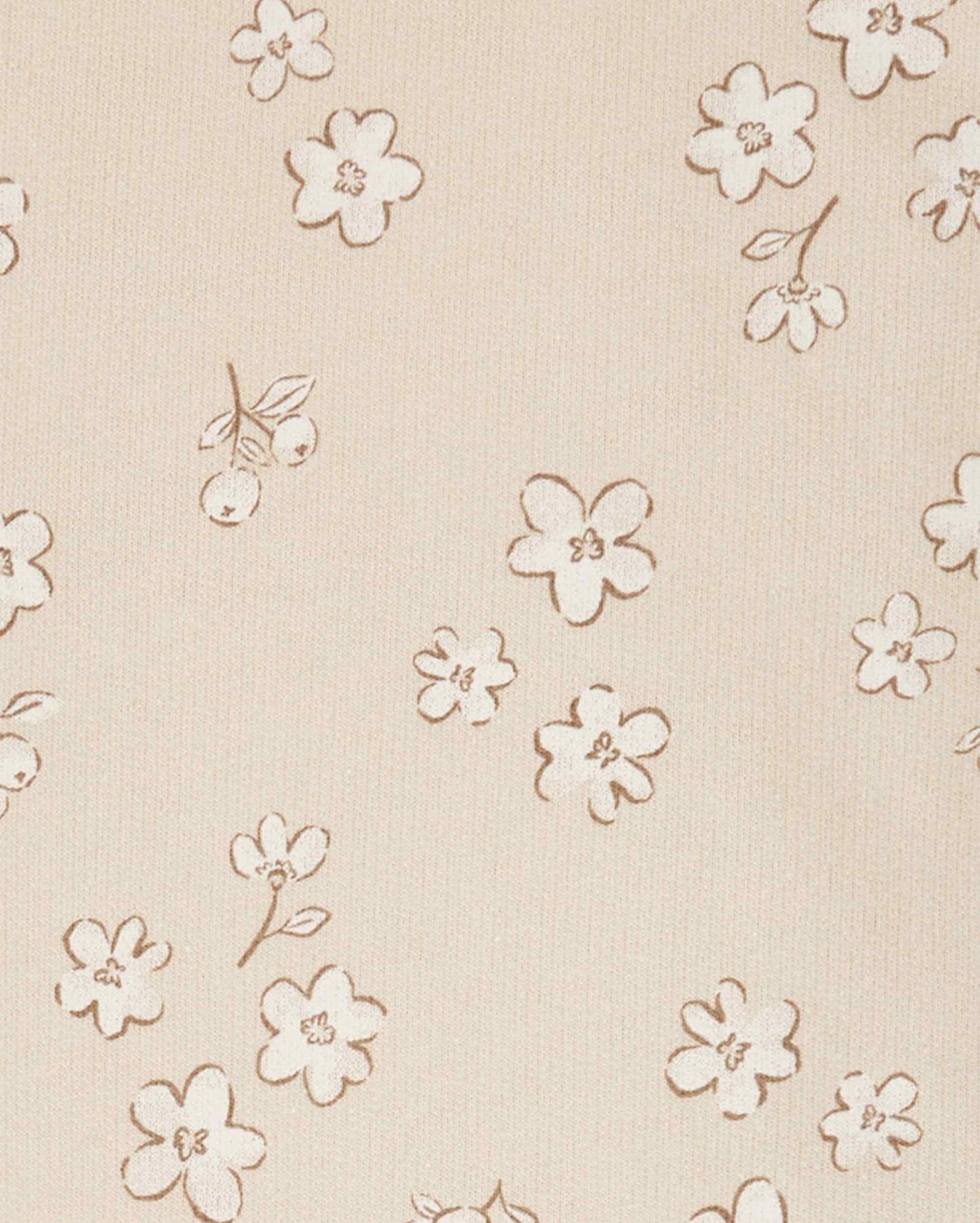 Conjunto longo de moletom infantil 2 peças floral | Carter's