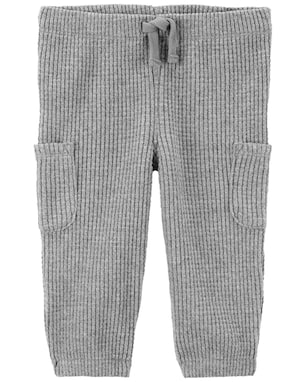 Calça bebê canelada cinza | Carter's