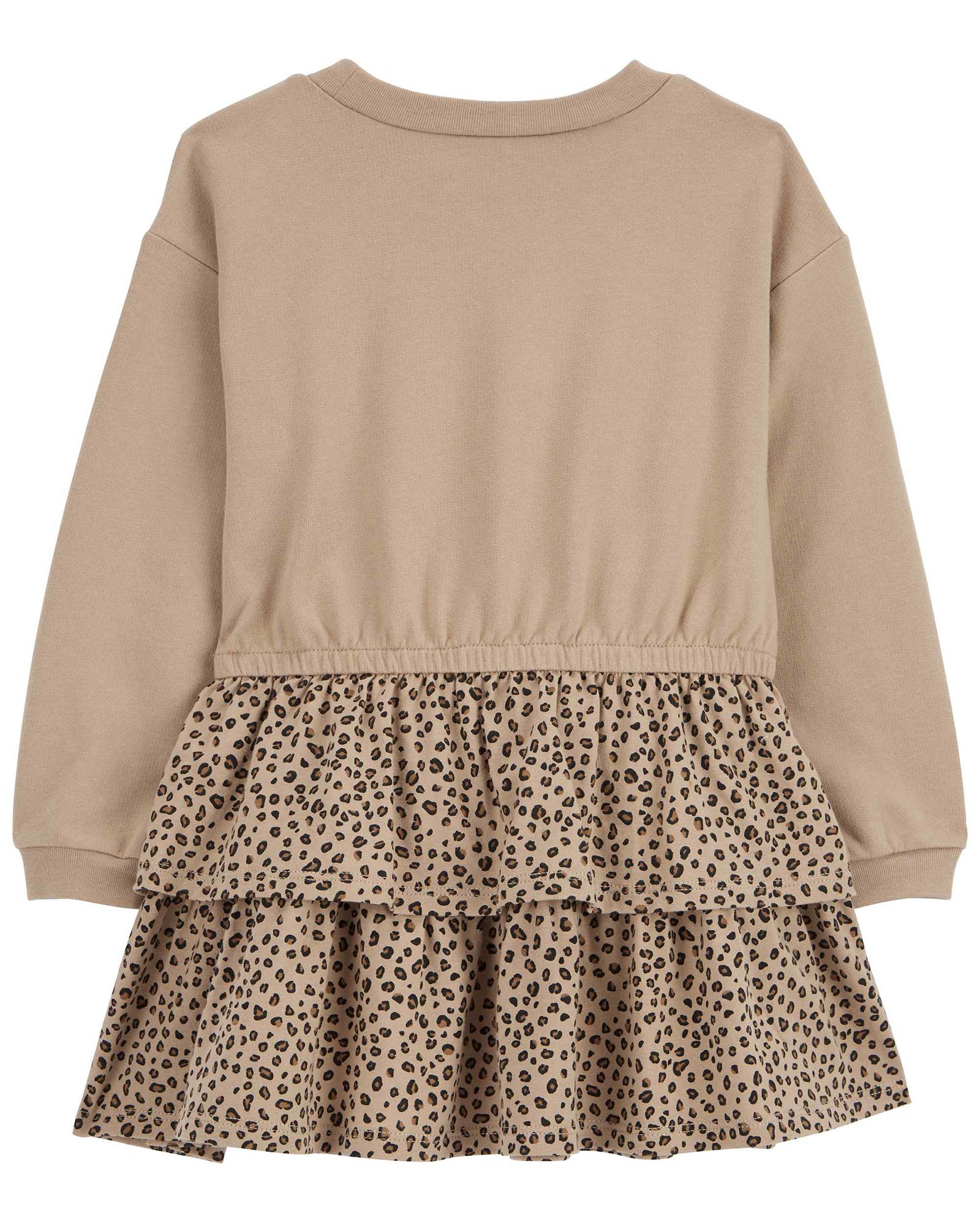 Vestido de moletom infantil animal print bege | Carter's