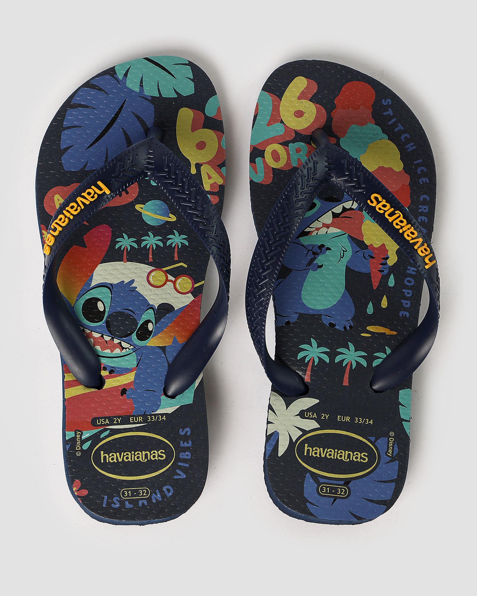 Chinelo infantil Top Disney Classics Stitch azul | Havaianas