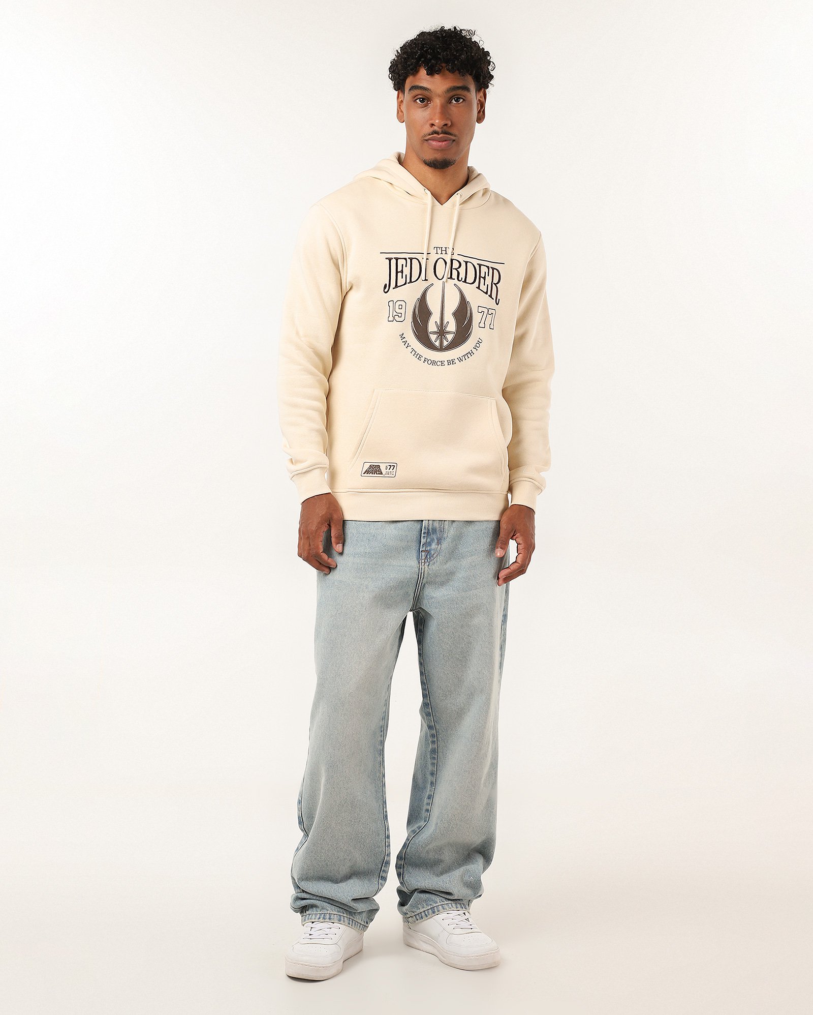 Blusa de moletom masculina com felpa Star Wars bege | FANLAB