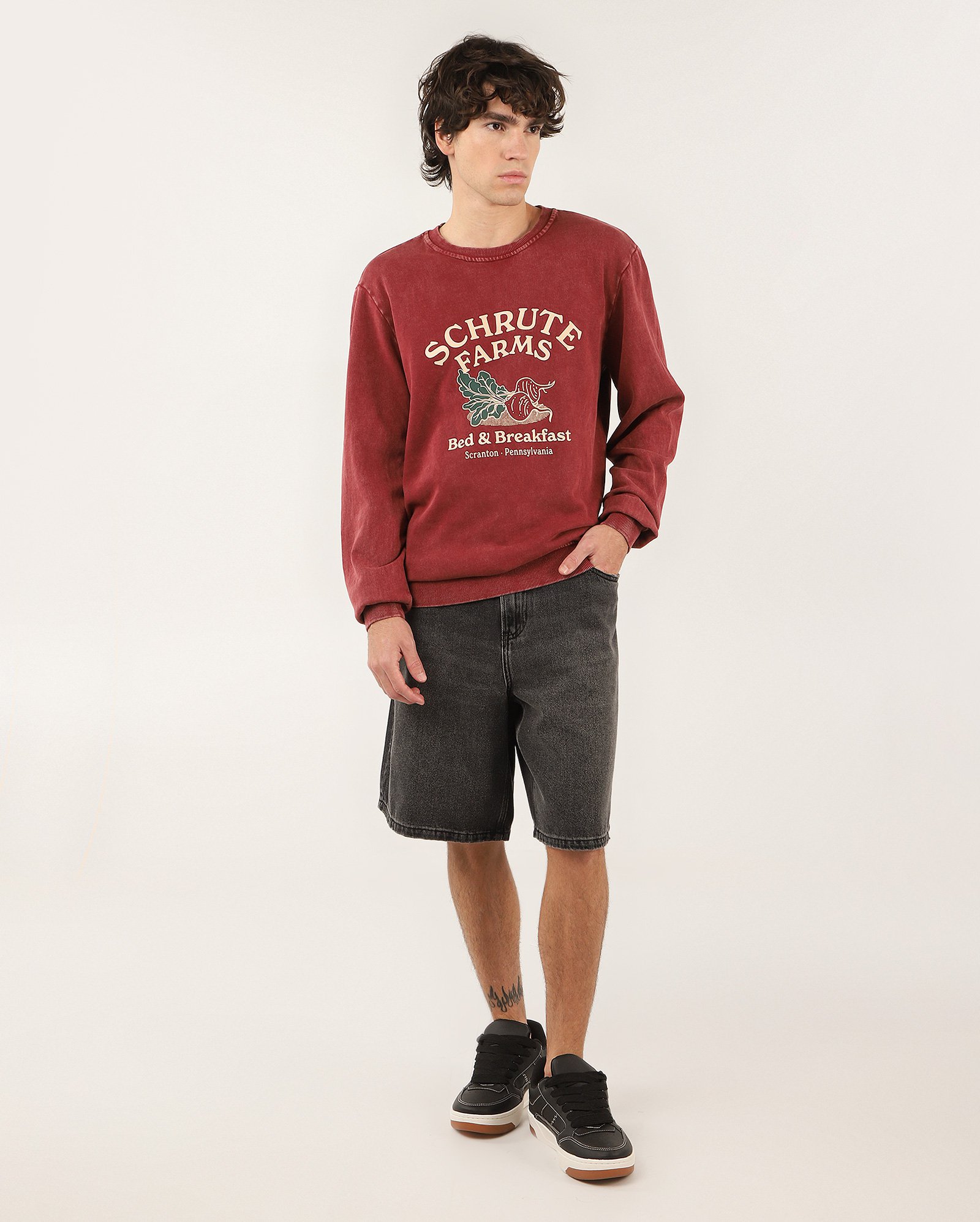 Blusa de moletom The Office vermelha | FANLAB — foto 3