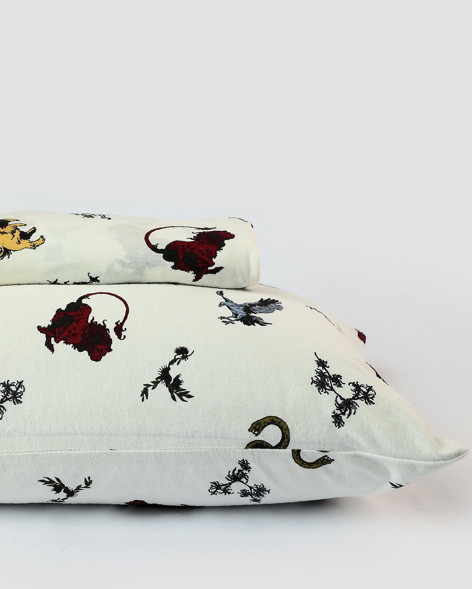 Jogo de cama solteiro 2 peças mascotes Harry Potter off-white | Casa Riachuelo