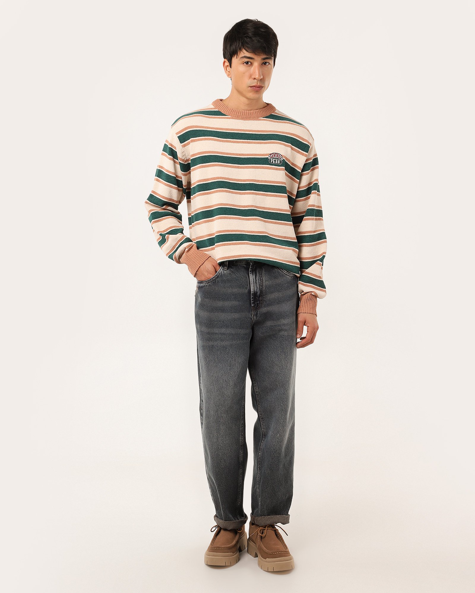Suéter em tricot Friends listrado multicor | FANLAB