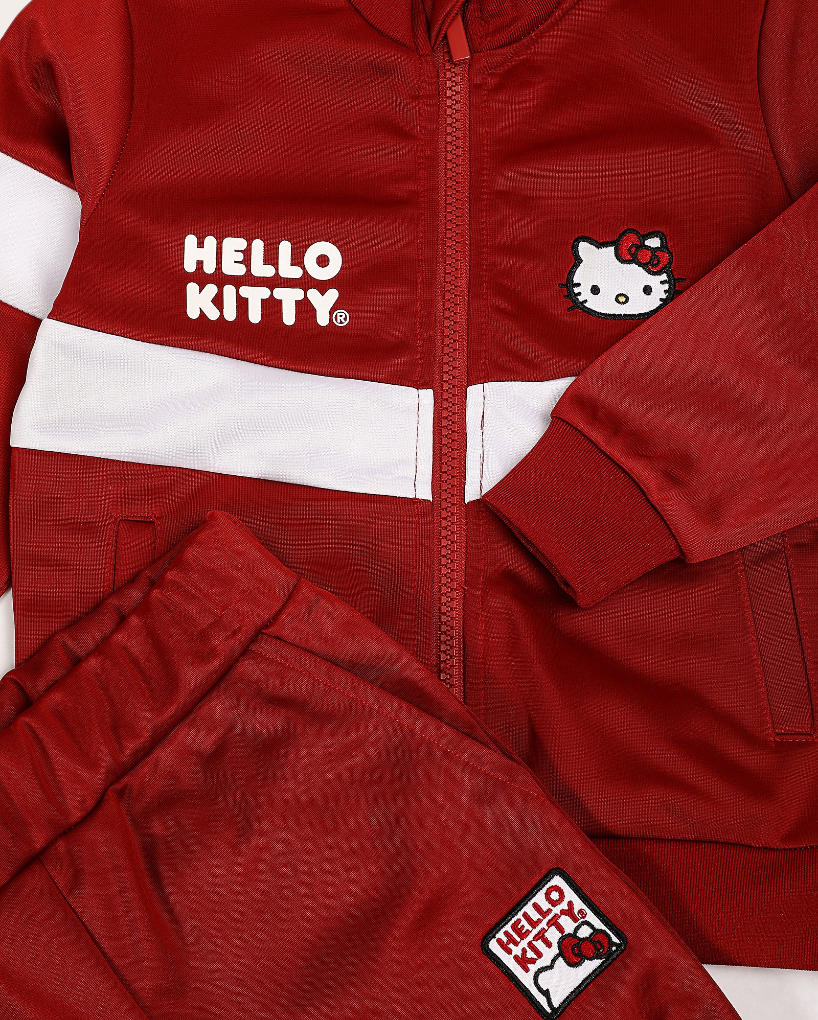 Conjunto longo infantil Hello Kitty 2-8A vermelho | FANLAB