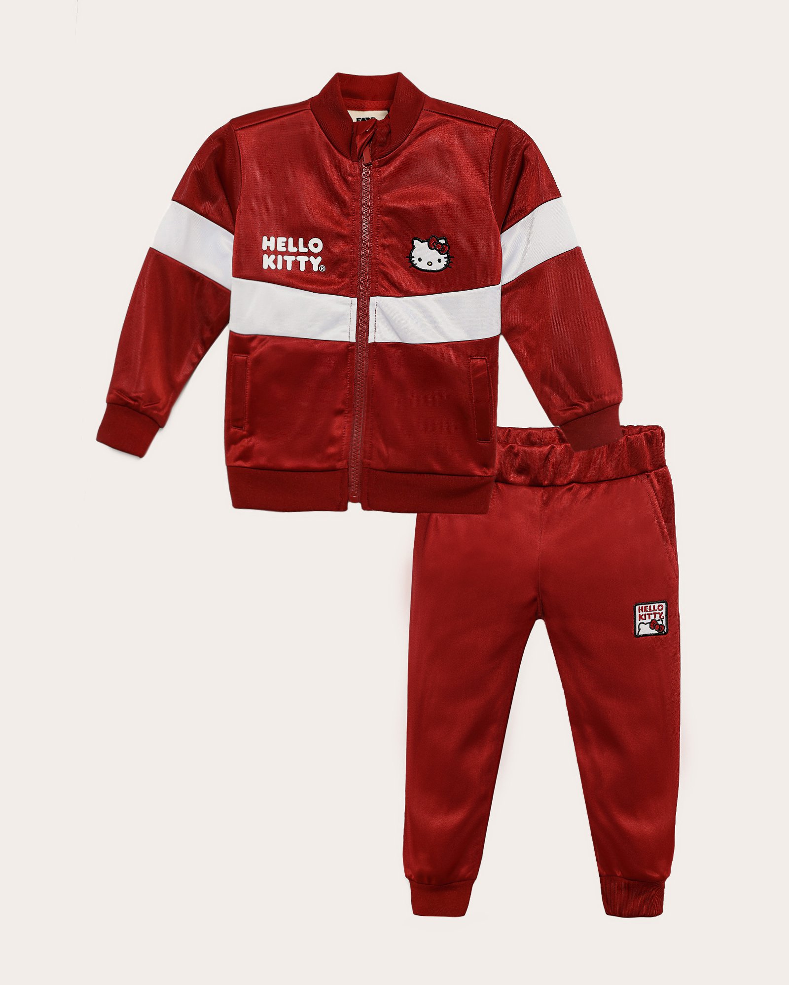 Conjunto longo infantil Hello Kitty 2-8A vermelho | FANLAB