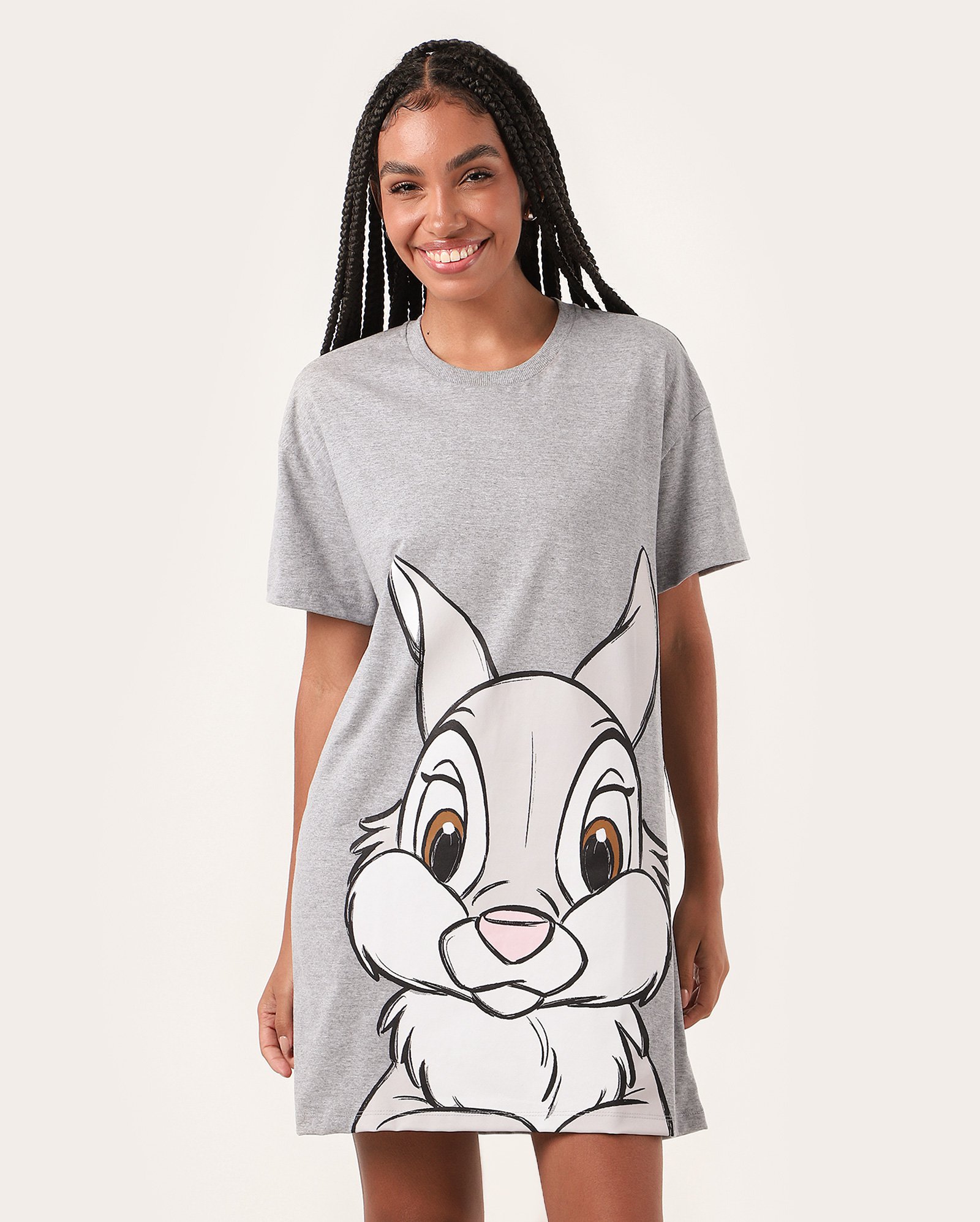 Camisola curta estampada coelho Tambor cinza | Disney