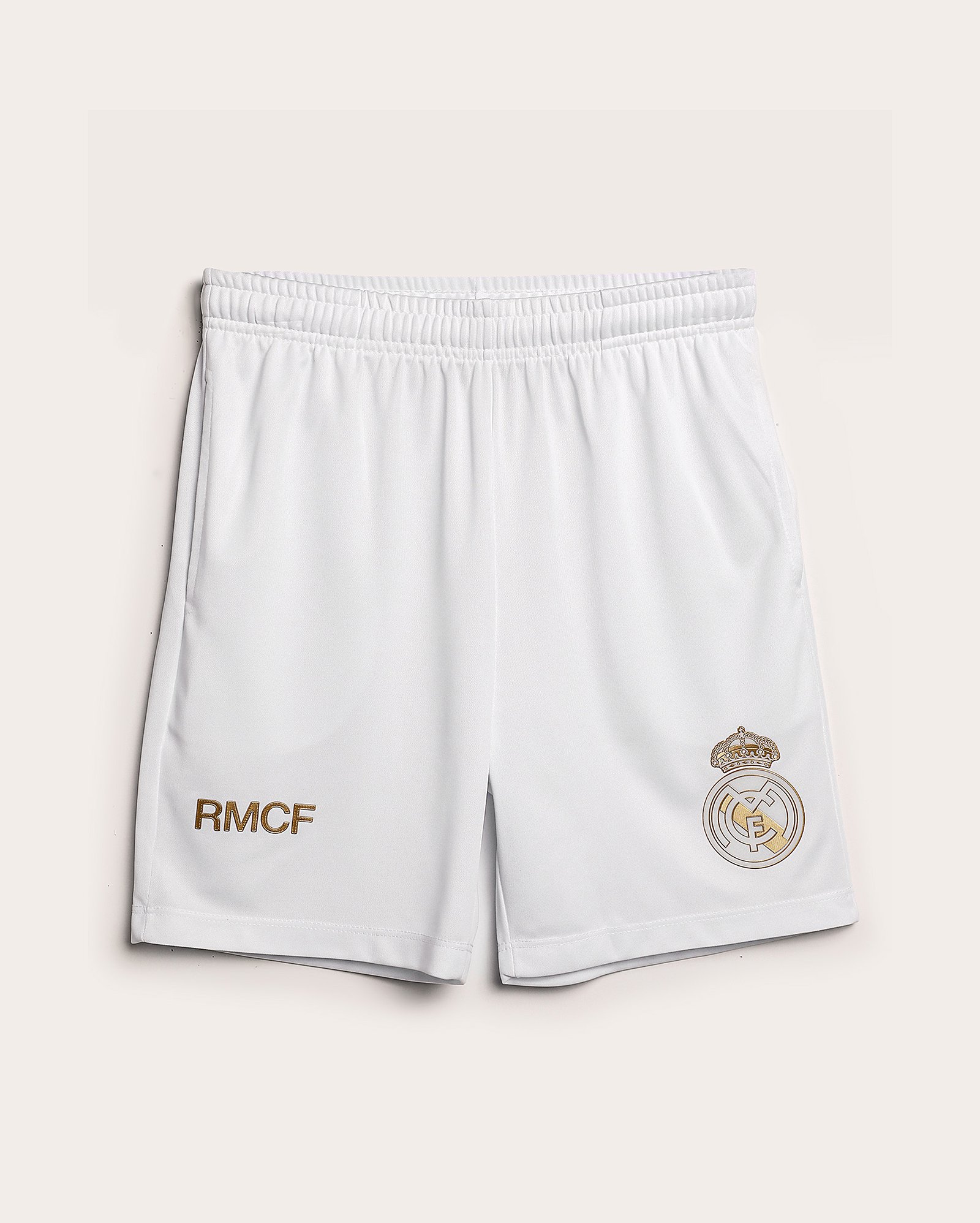 Bermuda juvenil futebol Real Madrid cós elástico branca