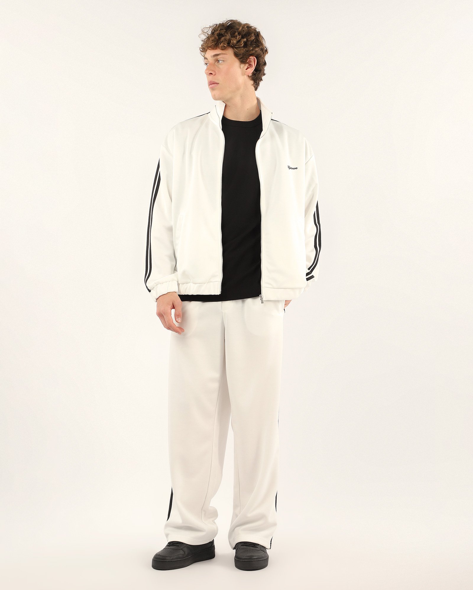 Jaqueta masculina relaxed com zíper Uptown - Branco