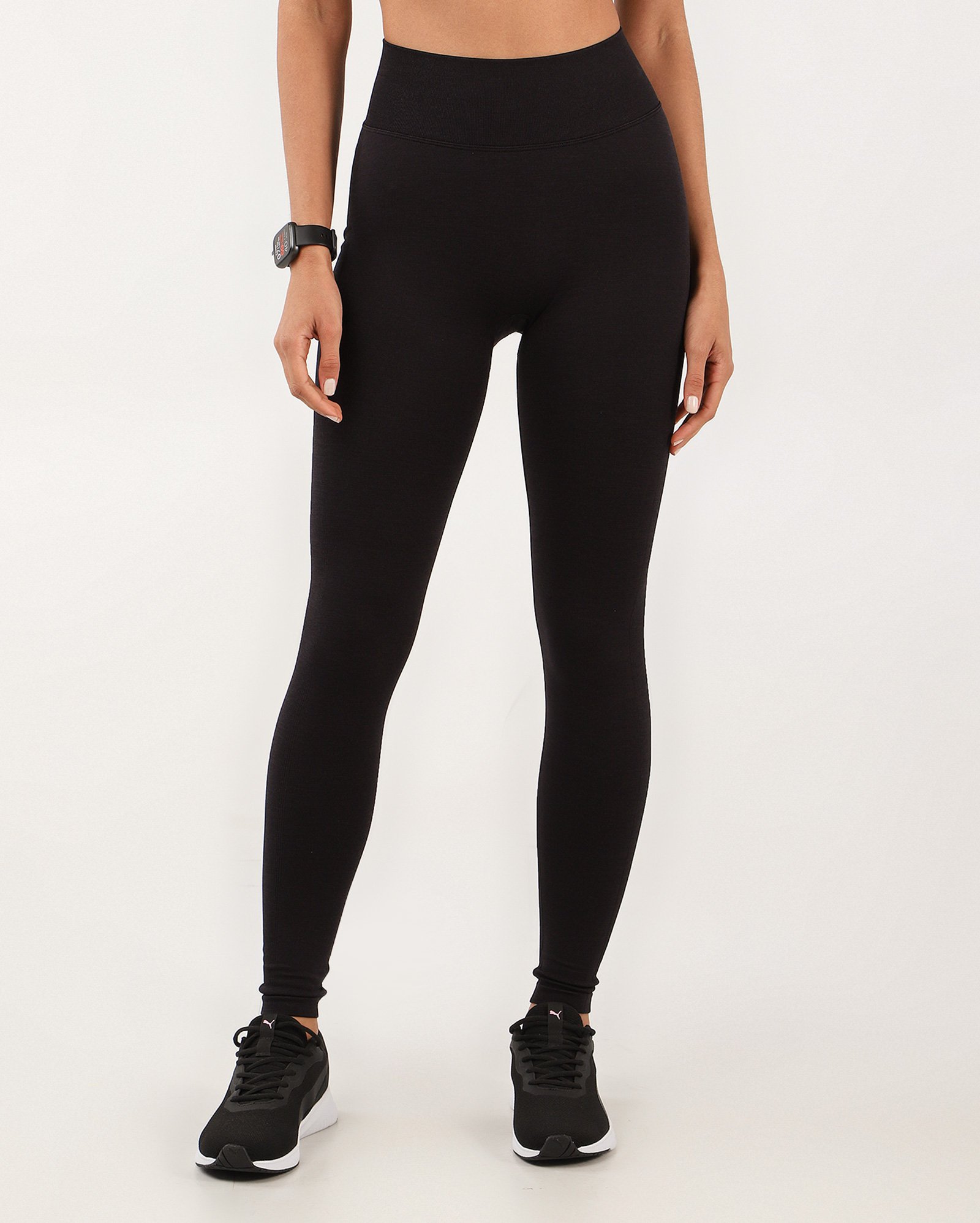 Calça legging de treino sculp alta modelagem e compressão - preta | Body Work