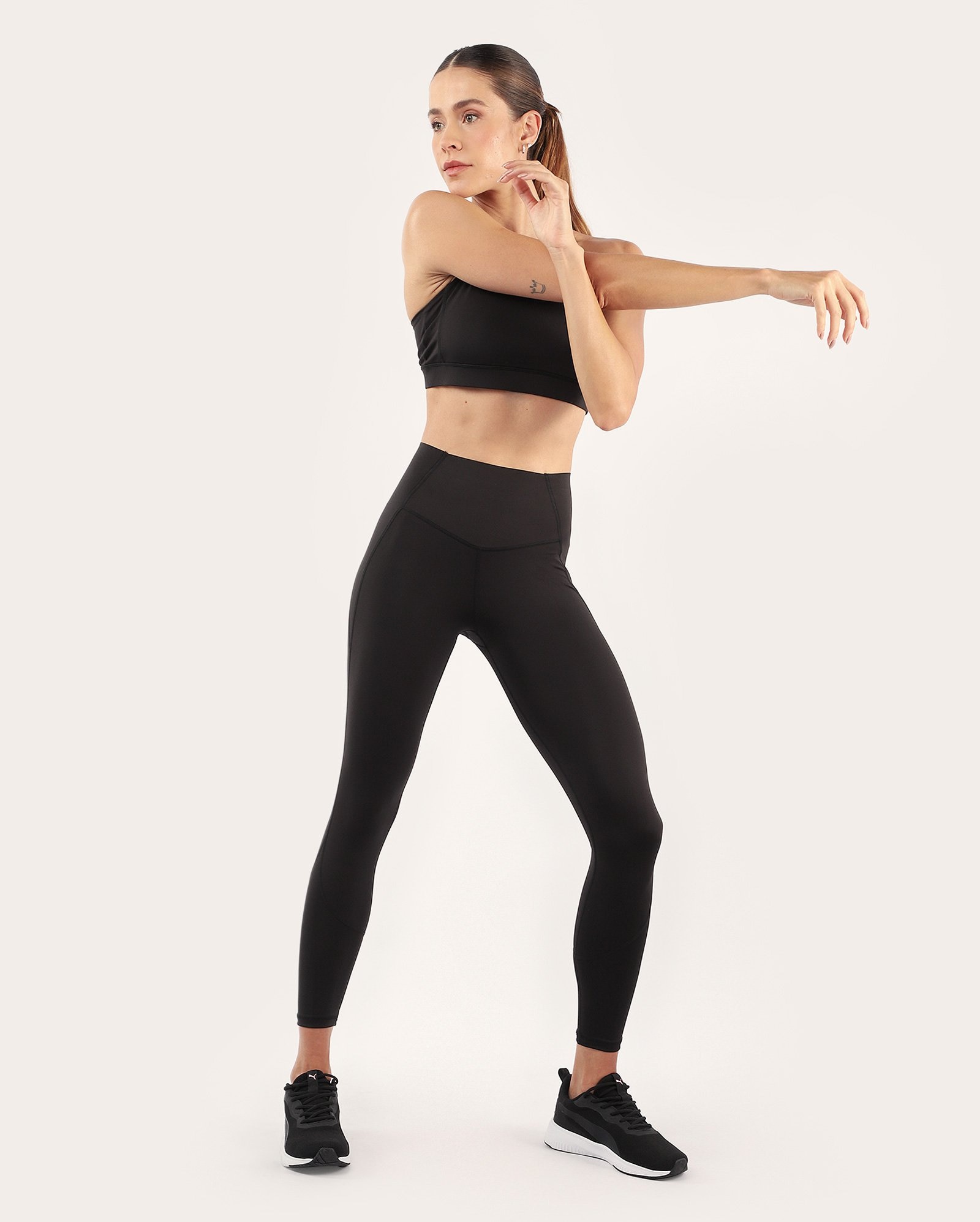 Calça legging de treino Superfit alta compressão - Preto | Body Work