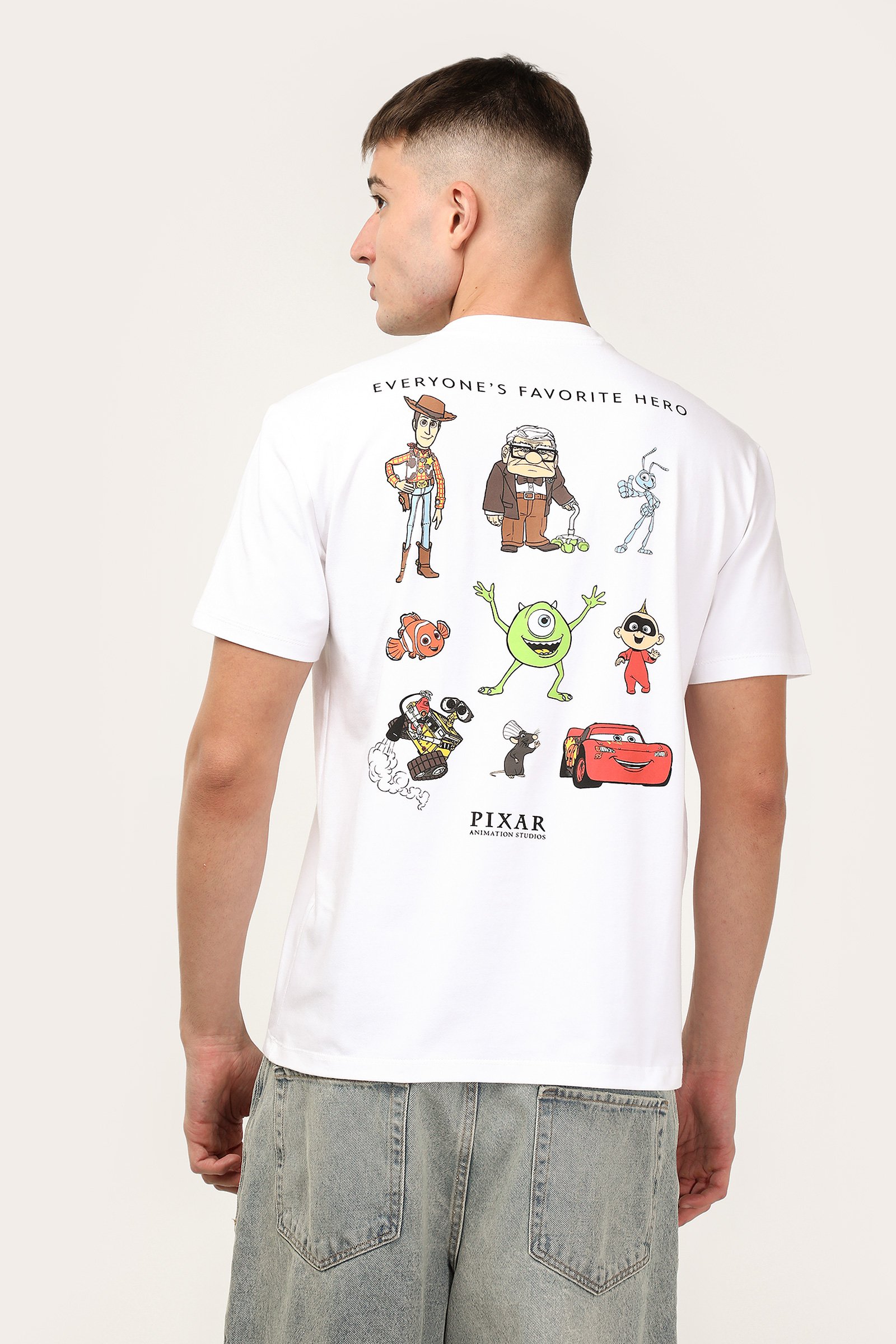 Riachuelo | Camiseta masculina regular Pixar branca | FANLAB