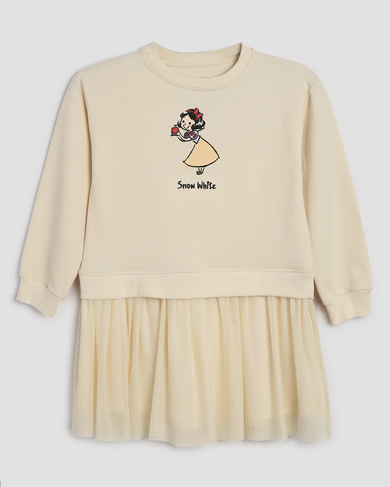 Blusa de moletom infantil tule A Branca de Neve 2-6A| FANLAB