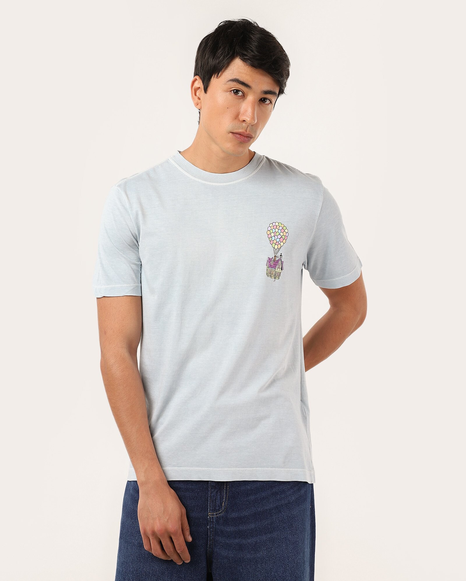 Camiseta masculina regular Up Altas Aventuras azul | FANLAB