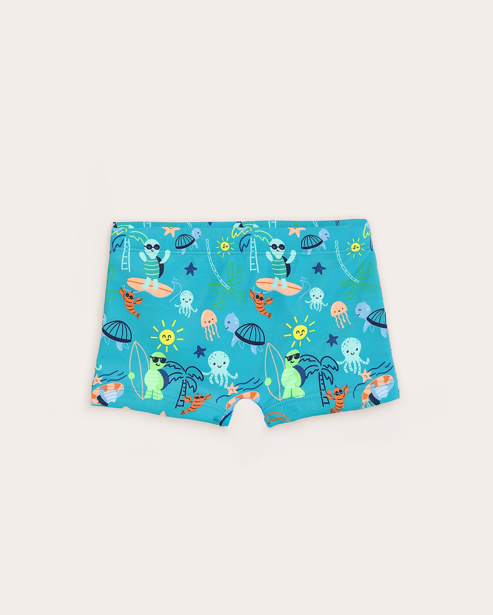 Sunga infantil boxer tartarugas 1-4A azul