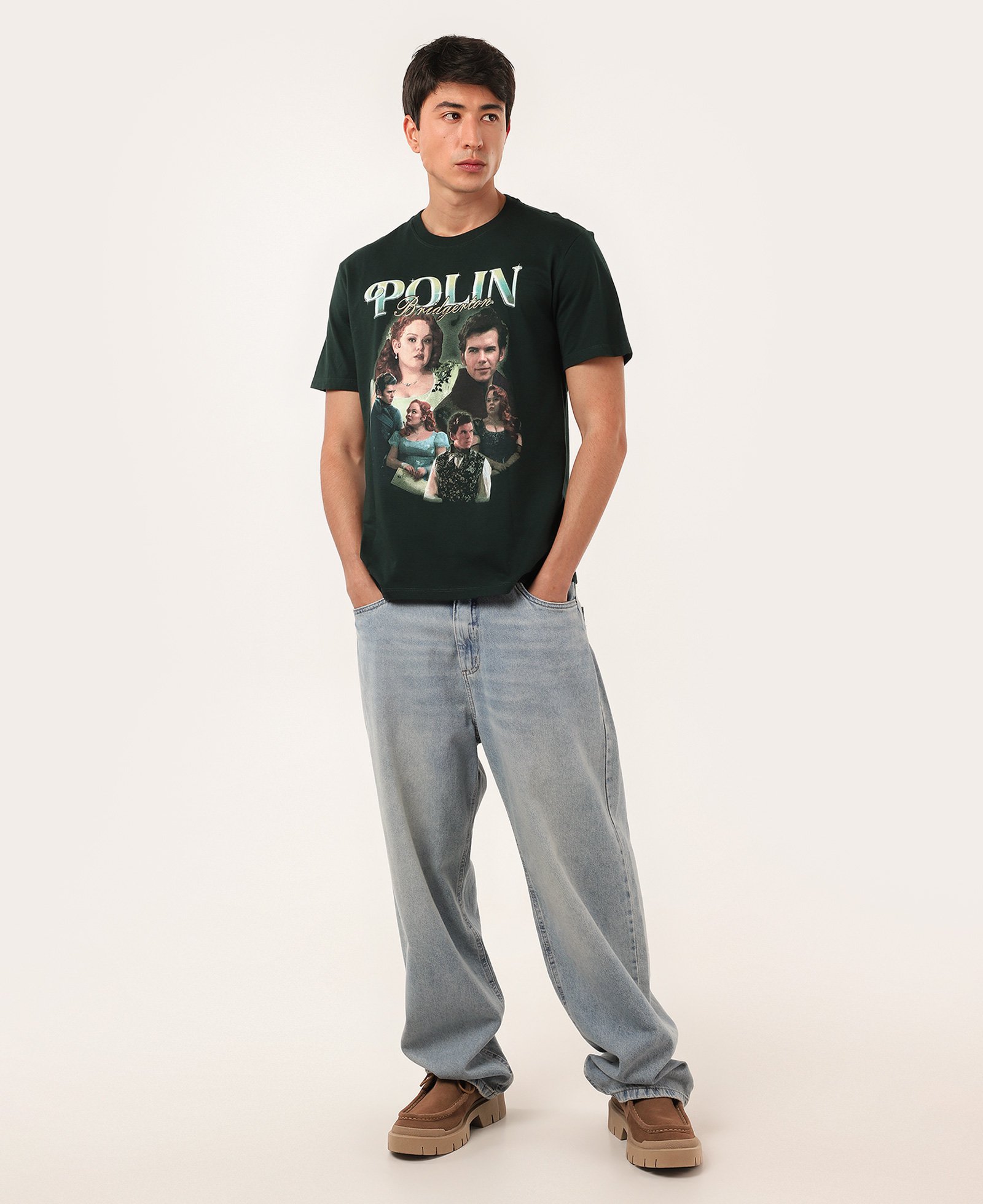 Camiseta masculina regular Polin Bridgerton verde | FANLAB — foto 2