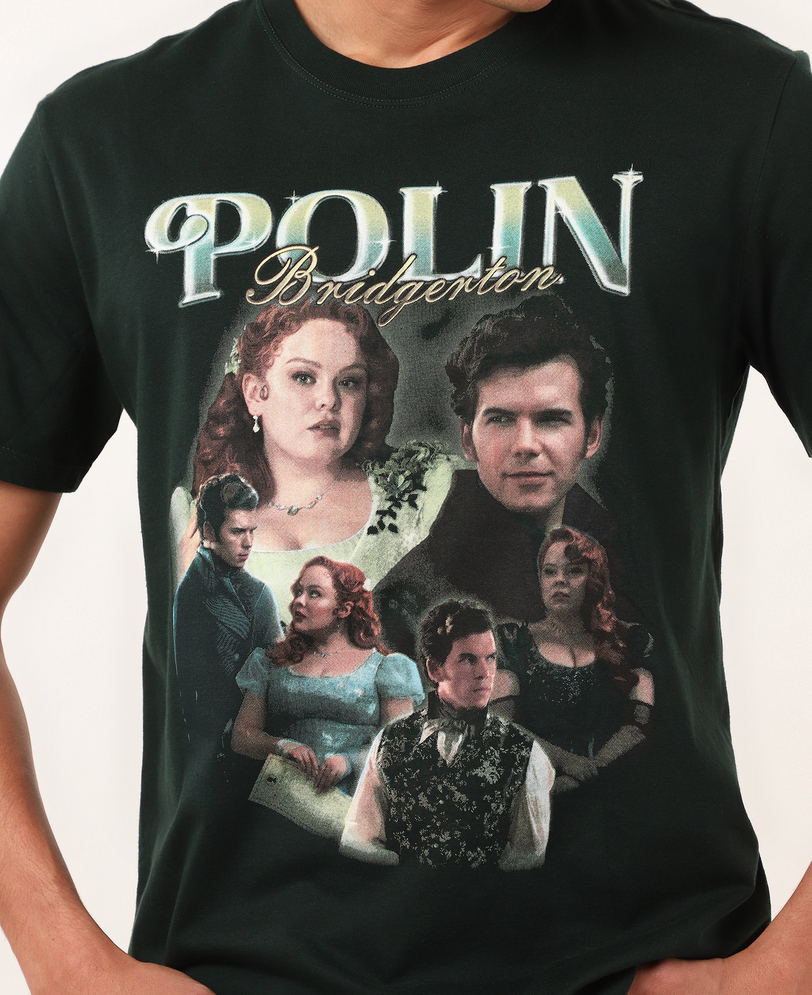 Camiseta masculina regular Polin Bridgerton verde | FANLAB — foto 3