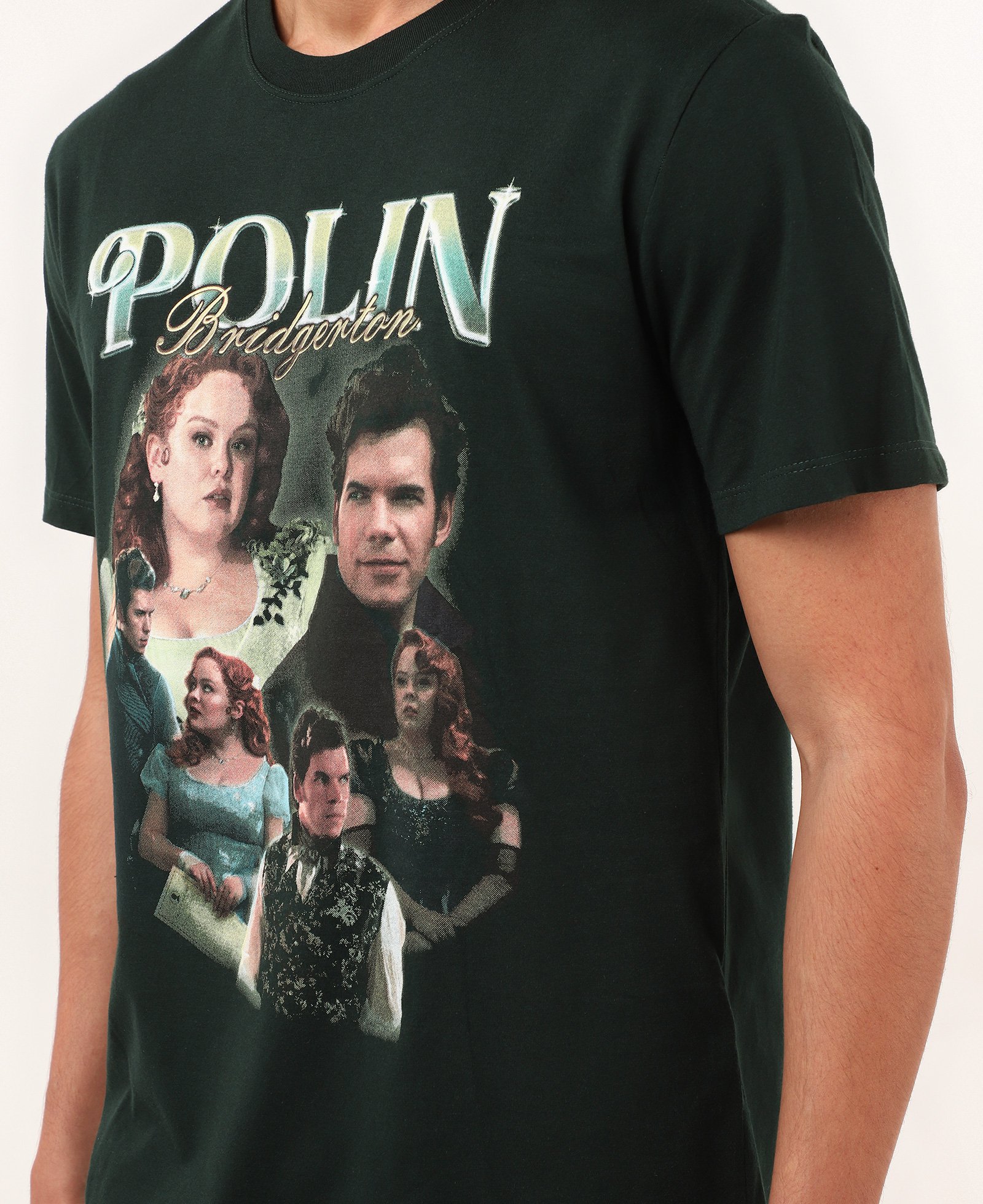 Camiseta masculina regular Polin Bridgerton verde | FANLAB — foto 4