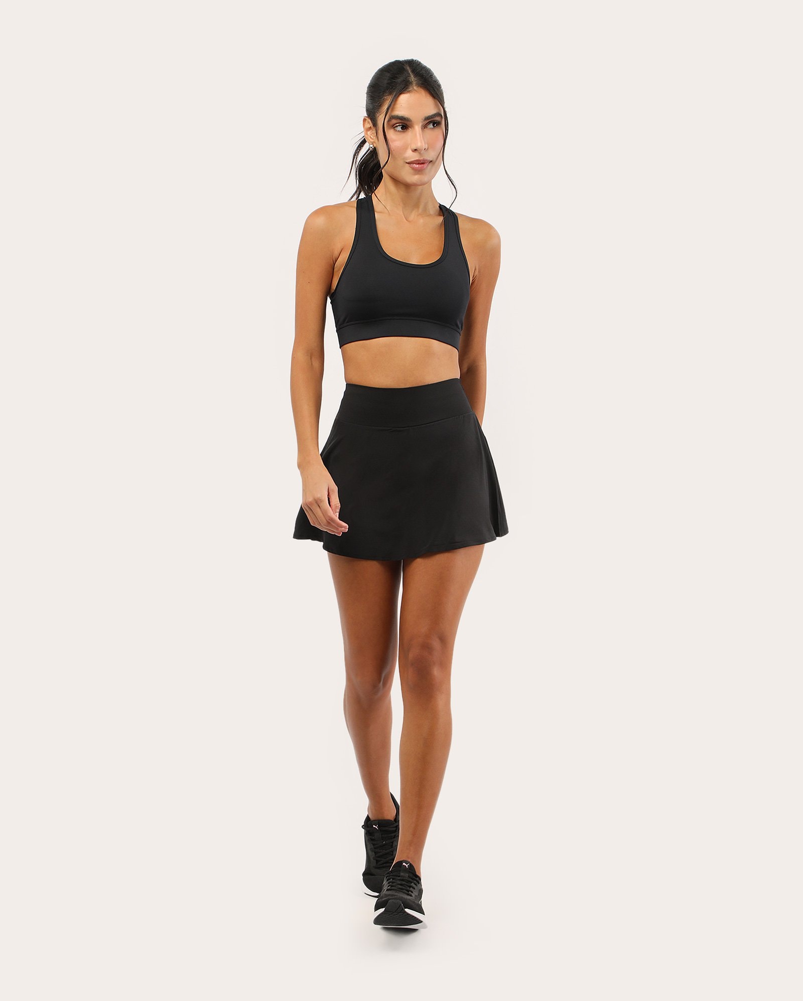 Short-saia esportivo superfit - Preto | Body Work