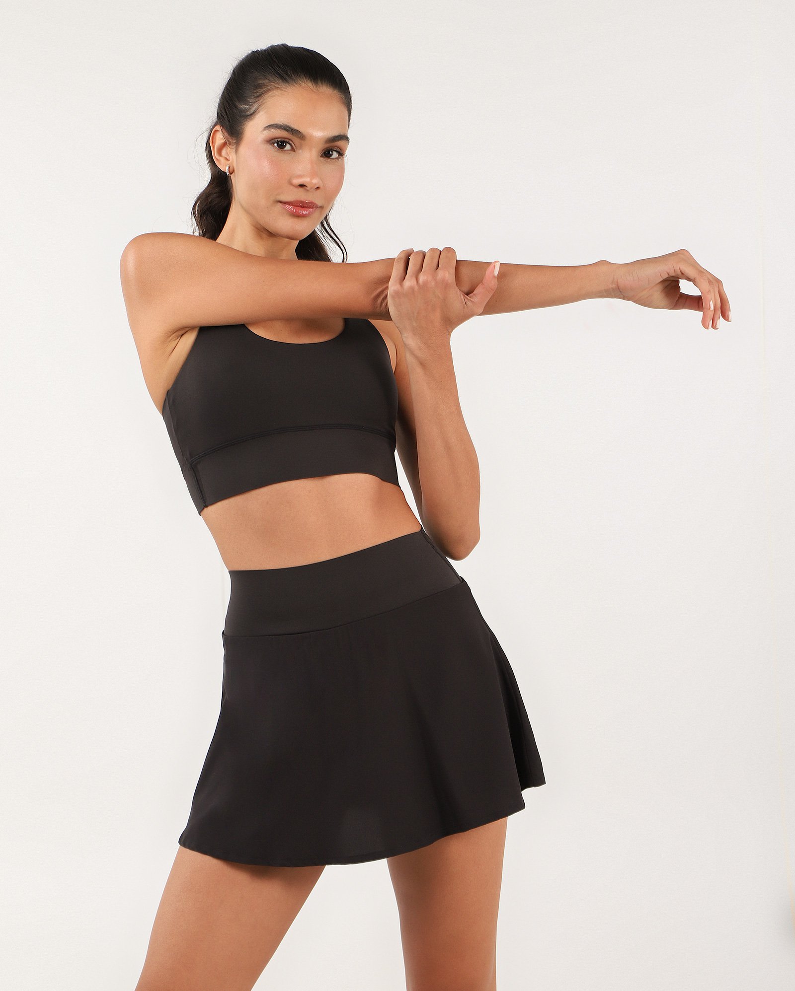 Short-saia de treino superfit preto | BodyWork by Riachuelo