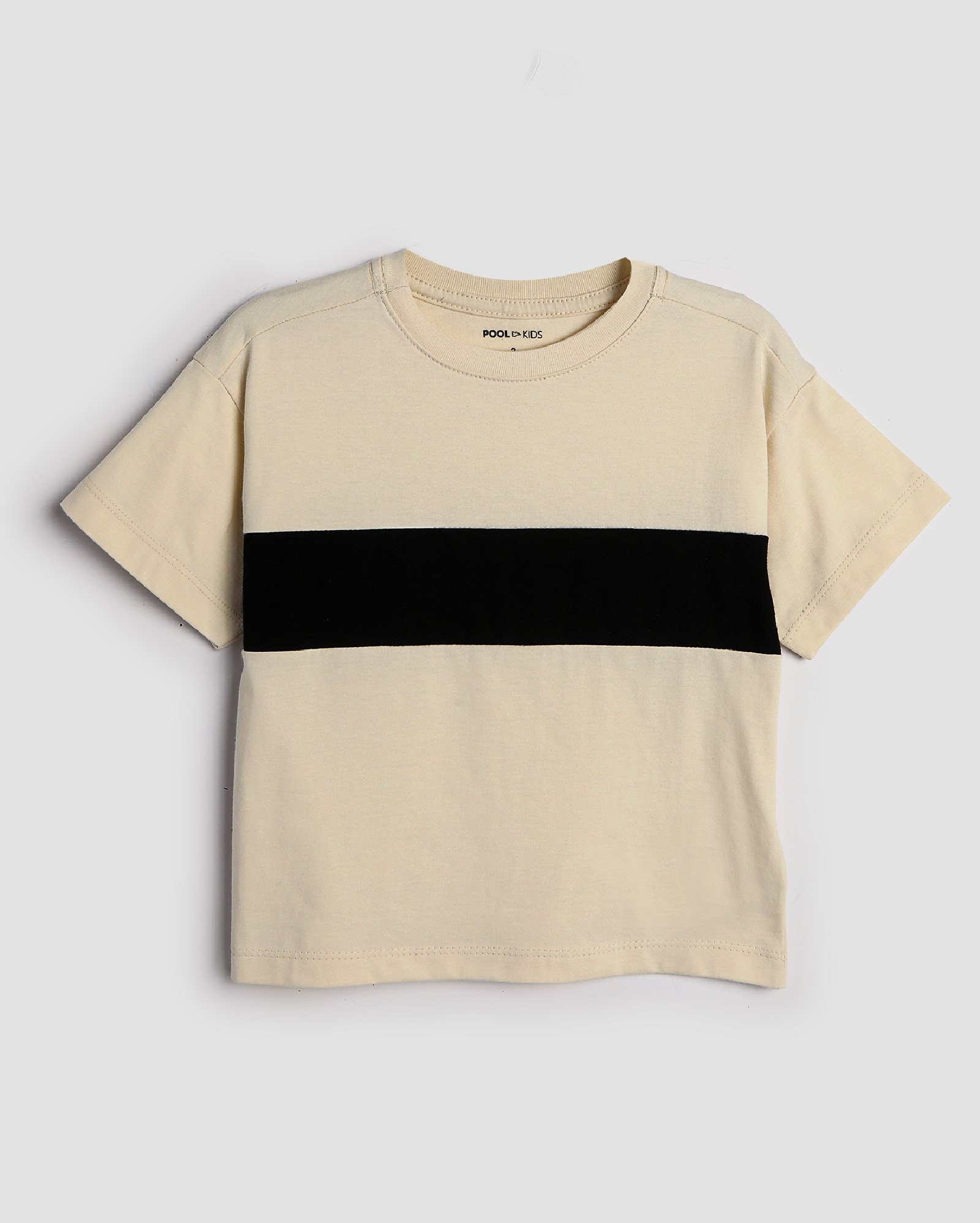 Camiseta infantil oversized manga curta 1-4A bege